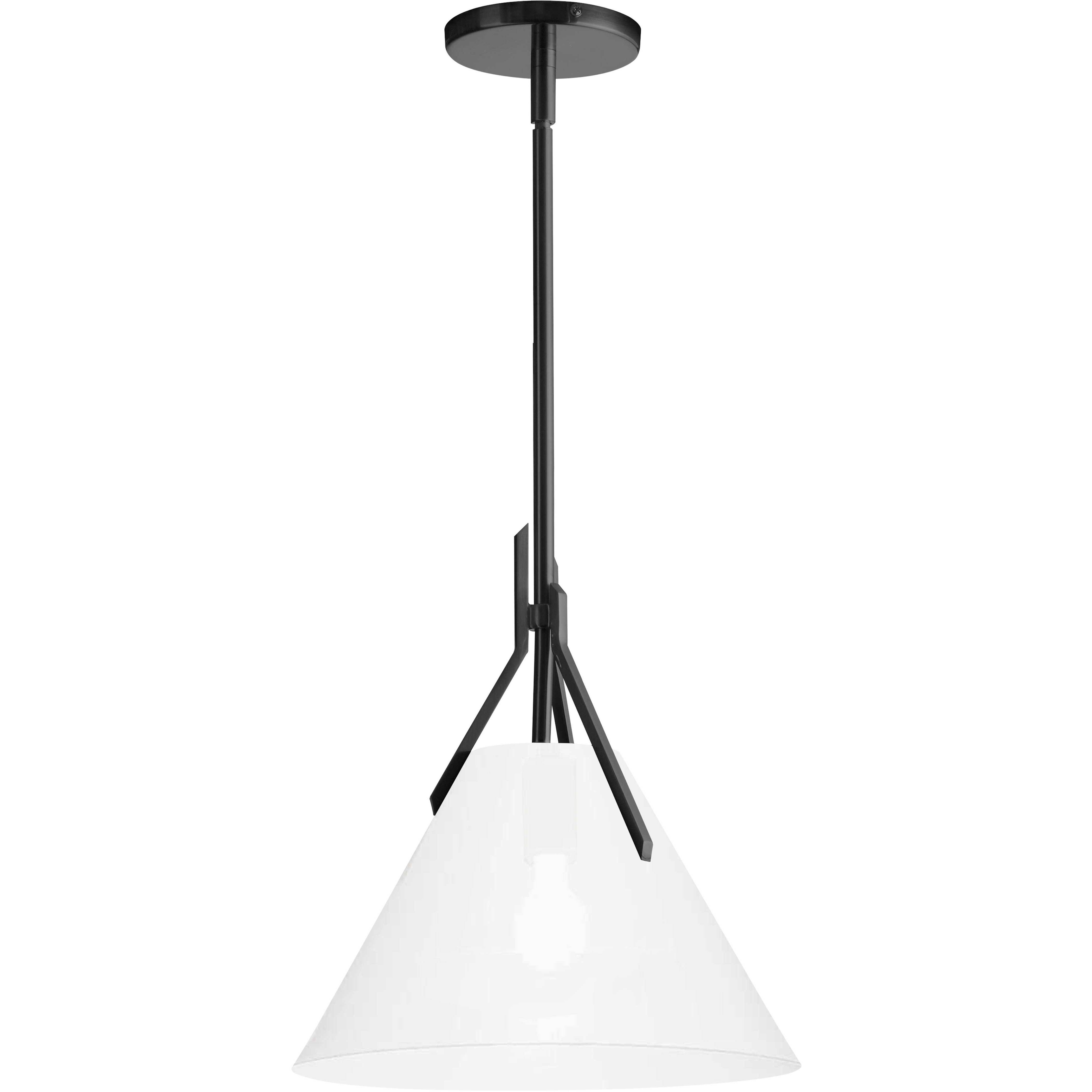 Nicole 1 Light 12 inch Matte Black Pendant Ceiling Light