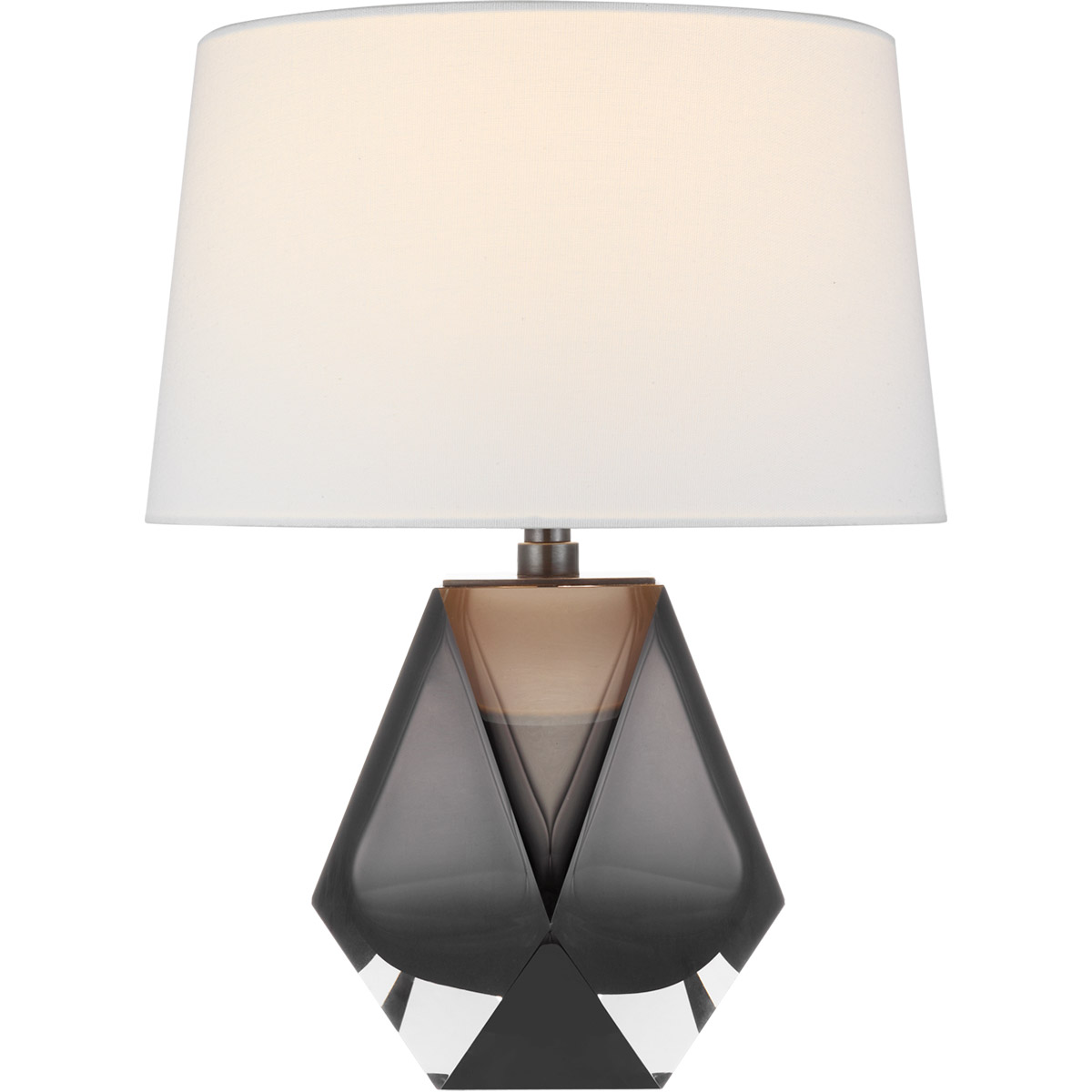 Chapman & Myers Gemma 16.5 inch 15 watt Smoked Glass Table Lamp Portable Light, Small
