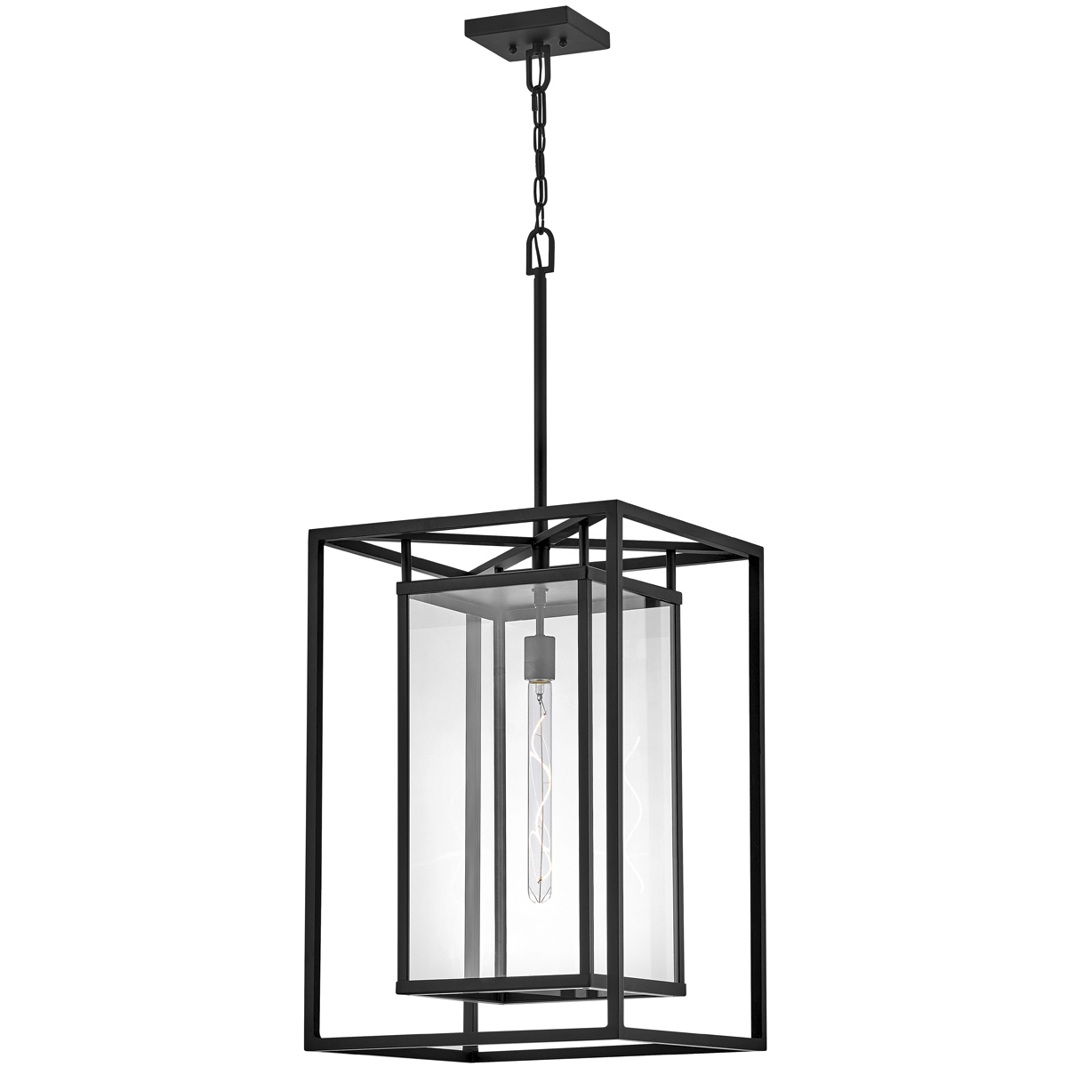 Open Air Max LED 16.5 inch Black Outdoor Hanging Lantern