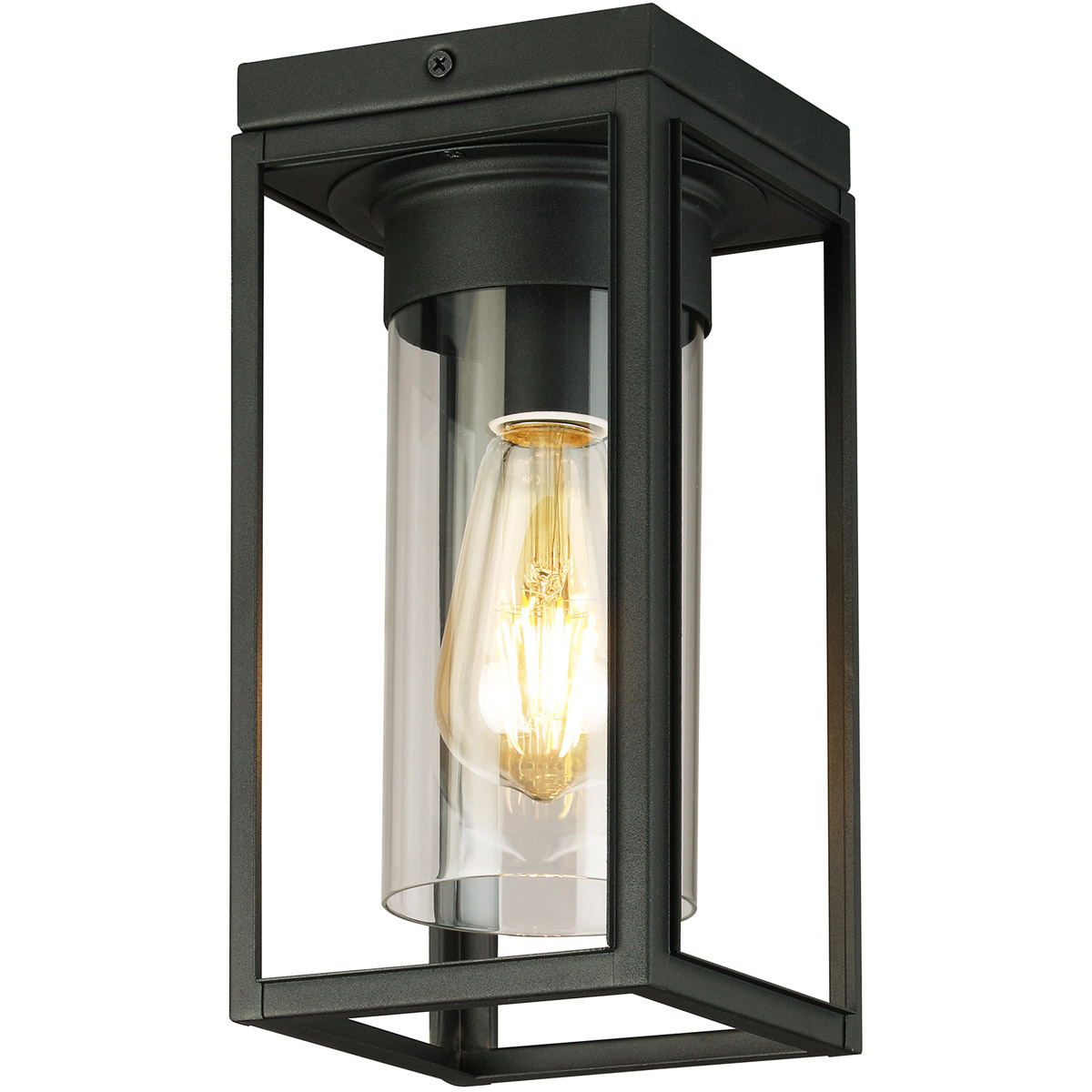 Walker Hill 1 Light 5.37 inch Matte Black Outdoor Flush Mount