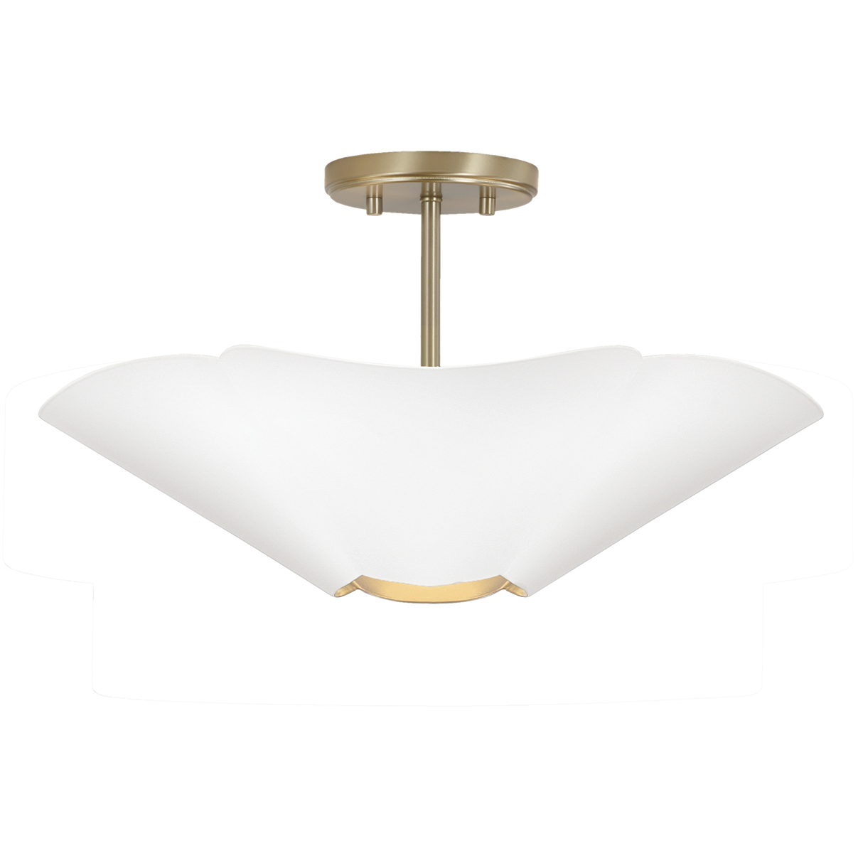 Maeve 4 Light 18.5 inch Matte Brass and White Pendant Ceiling Light