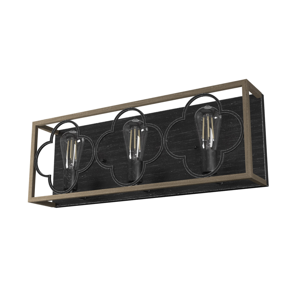 Gablecrest 3 Light 25 inch French Oak and Rustic Iron Vanity Light Wall Light