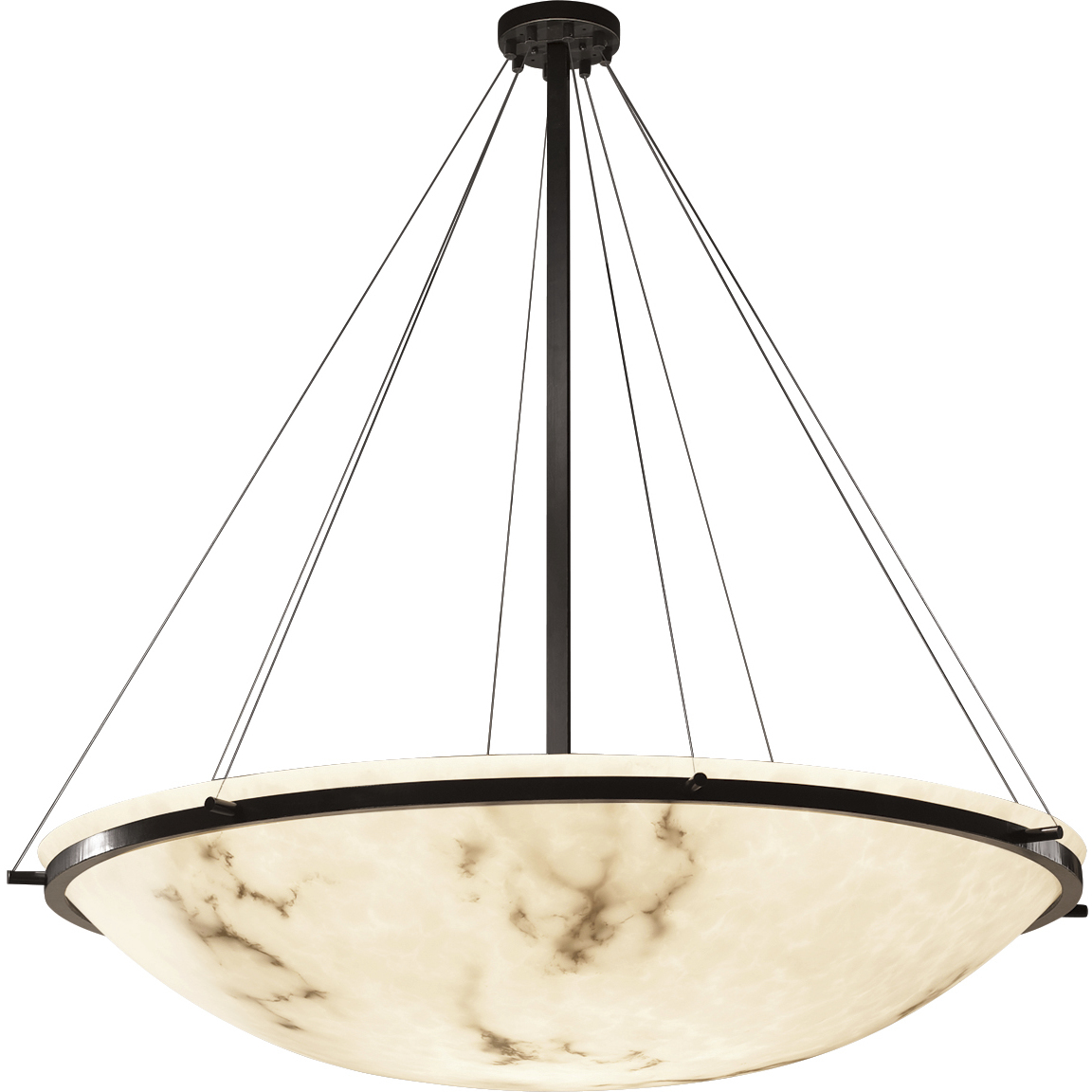 LumenAria 8 Light 51 inch Dark Bronze Pendant Ceiling Light in Incandescent