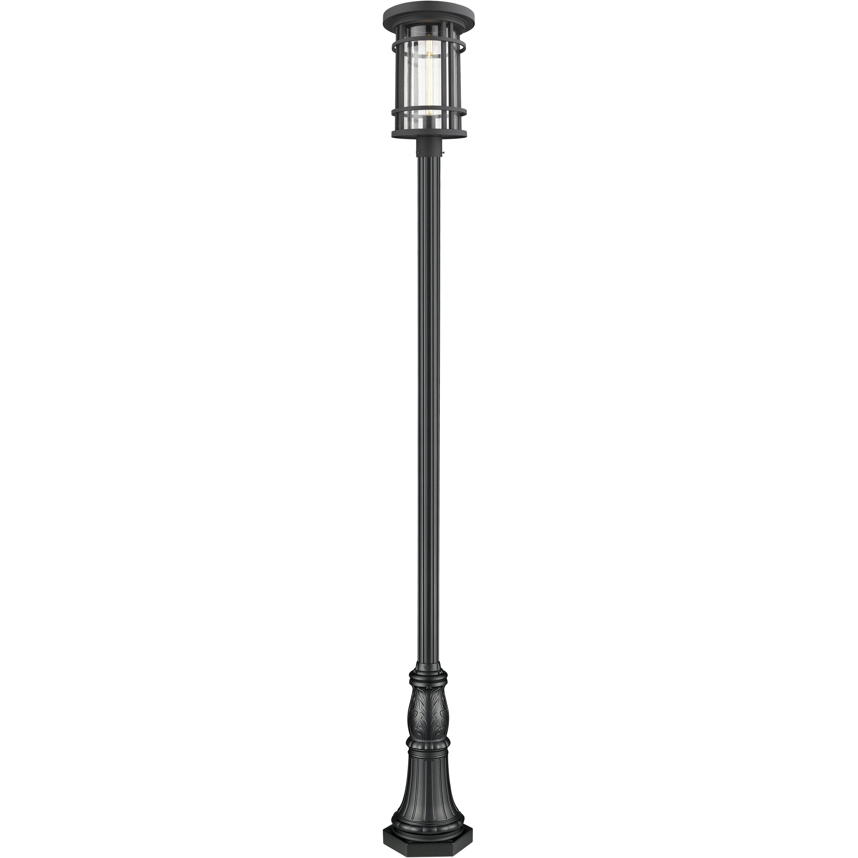 Jordan 1 Light 114 inch Black Outdoor Post Mounted Fixture in 18.5