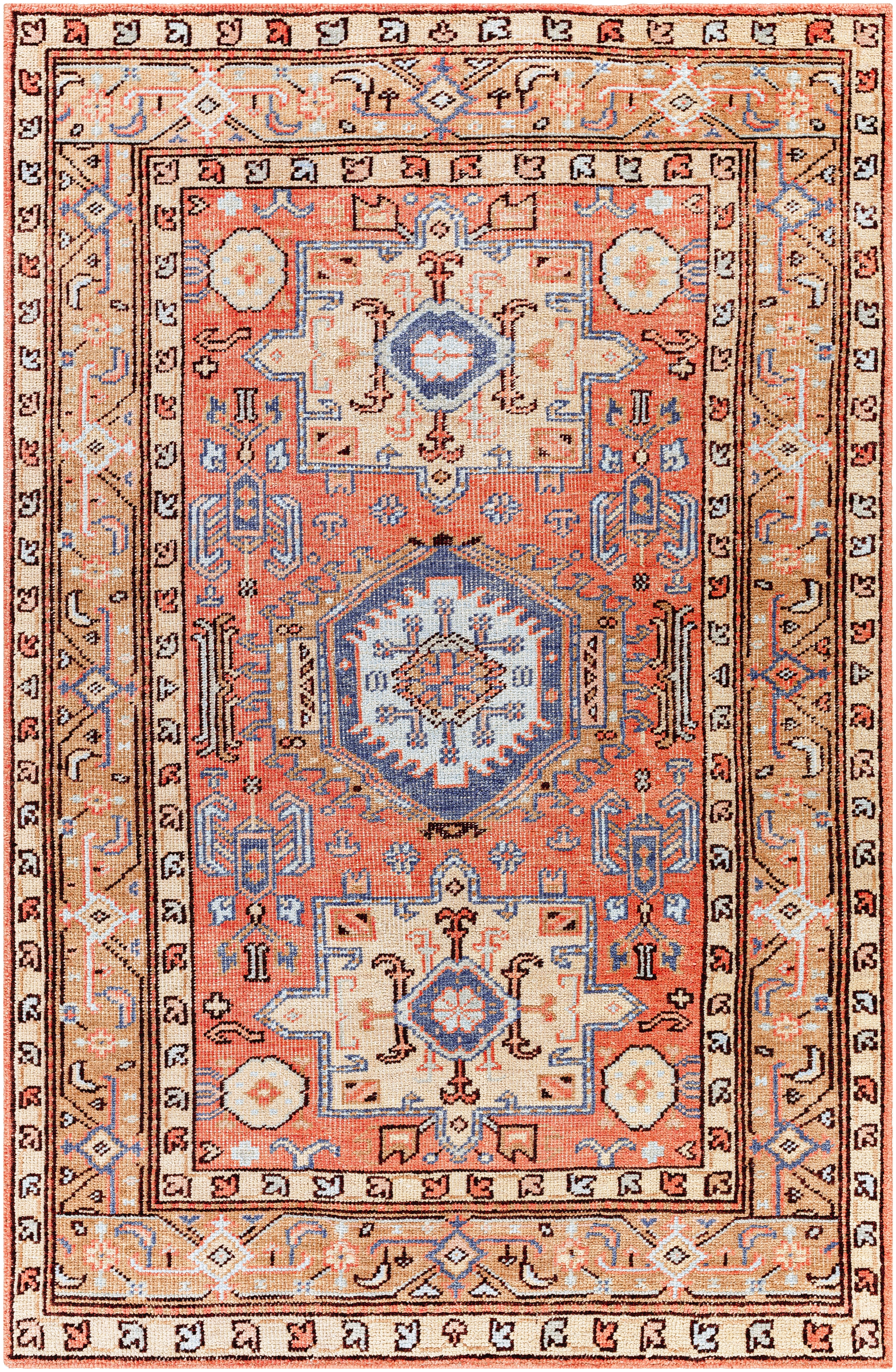 Kars 144 X 108 inch Coral Rug, Rectangle