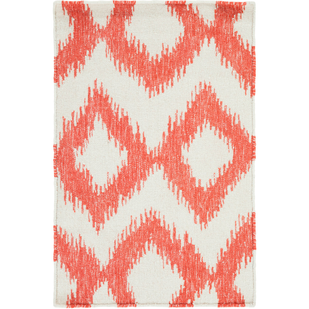 Frontier 36 X 24 inch Bright Orange, Cream Rug