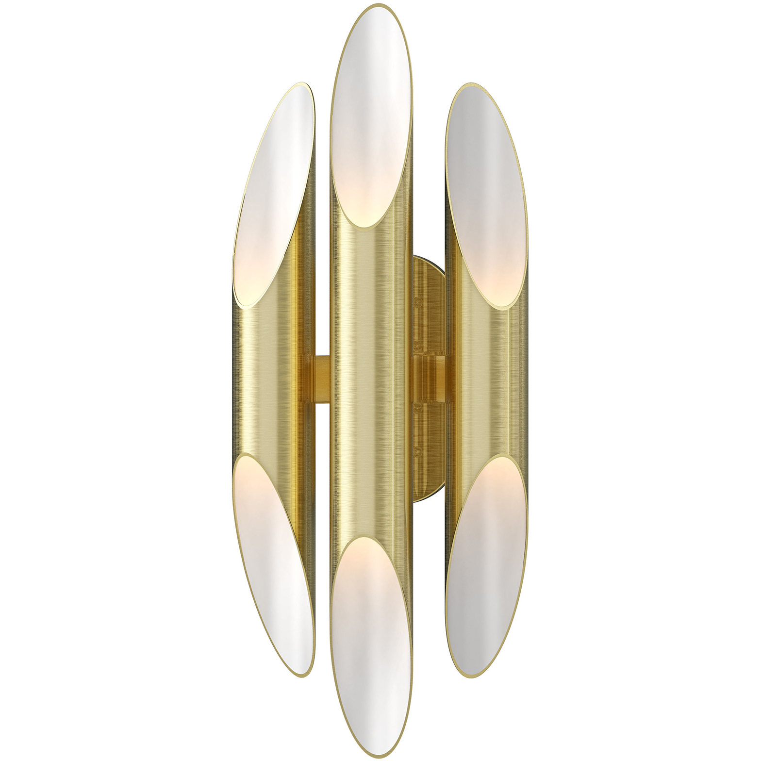 Chimes 6 Light 7.25 inch Satin Brass Wall Sconce Wall Light