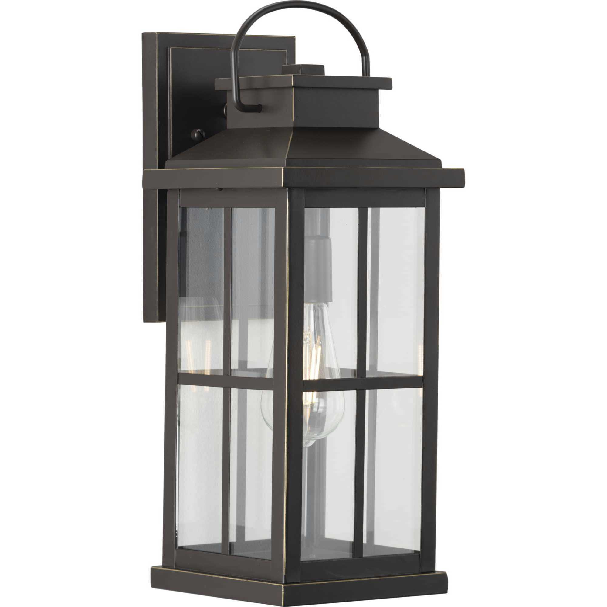 Williamston 1 Light 18 inch Antique Bronze Outdoor Wall Lantern, Large