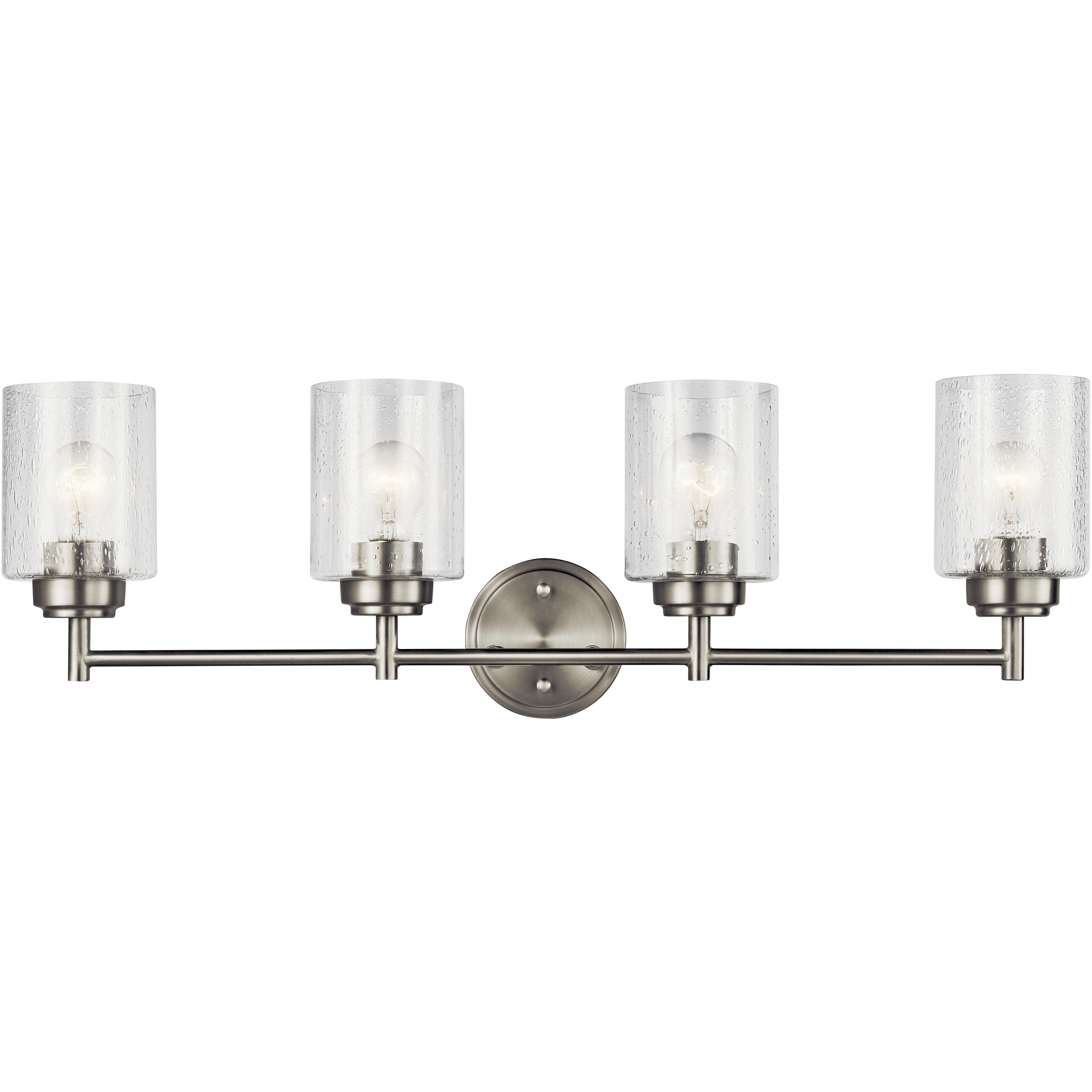 Winslow 4 Light 30 inch Brushed Nickel Wall Mt Bath 4 Arm Wall Light 