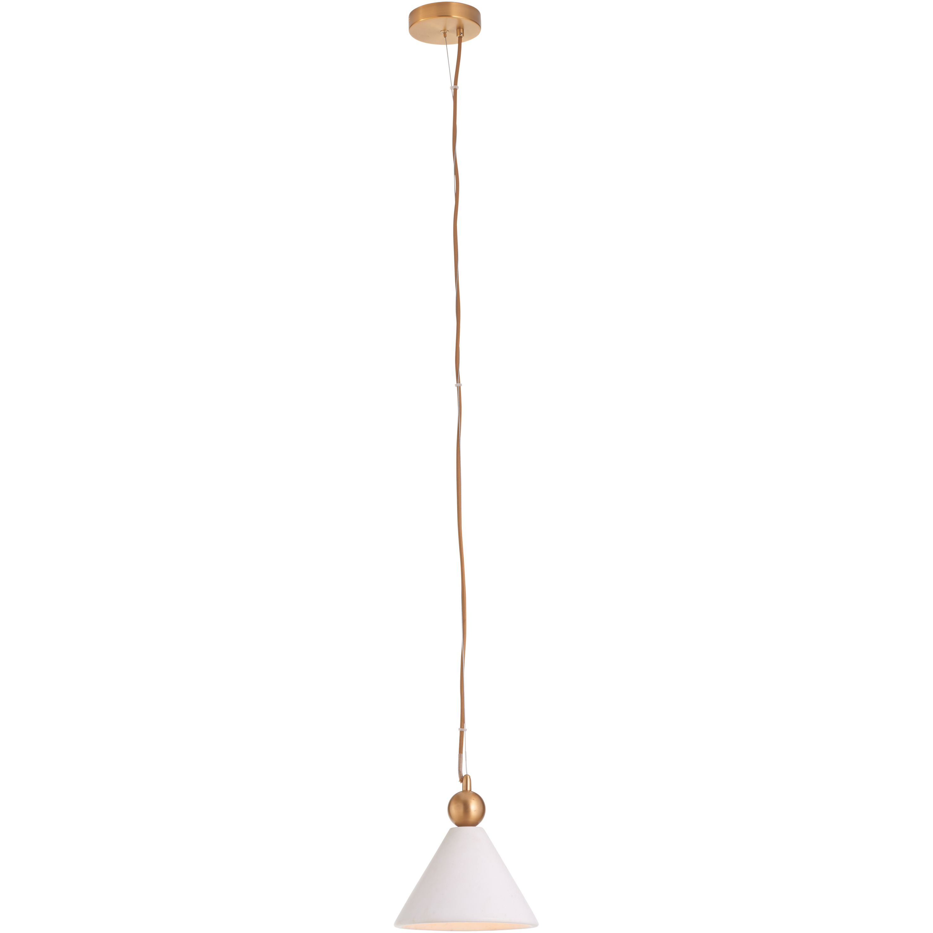 Jett 1 Light 9 inch White/Cream and Gold Pendant Ceiling Light