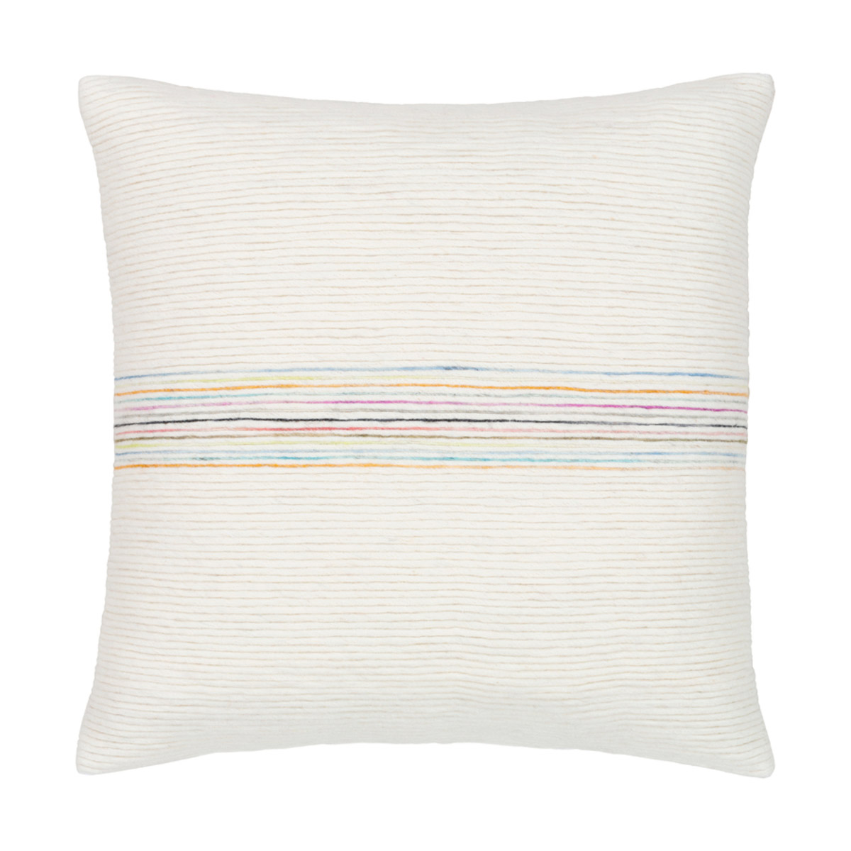 Carine 18 X 18 inch Cream/Ivory/Bright Orange/Teal/Bright Pink/Beige Pillow Cover, Square