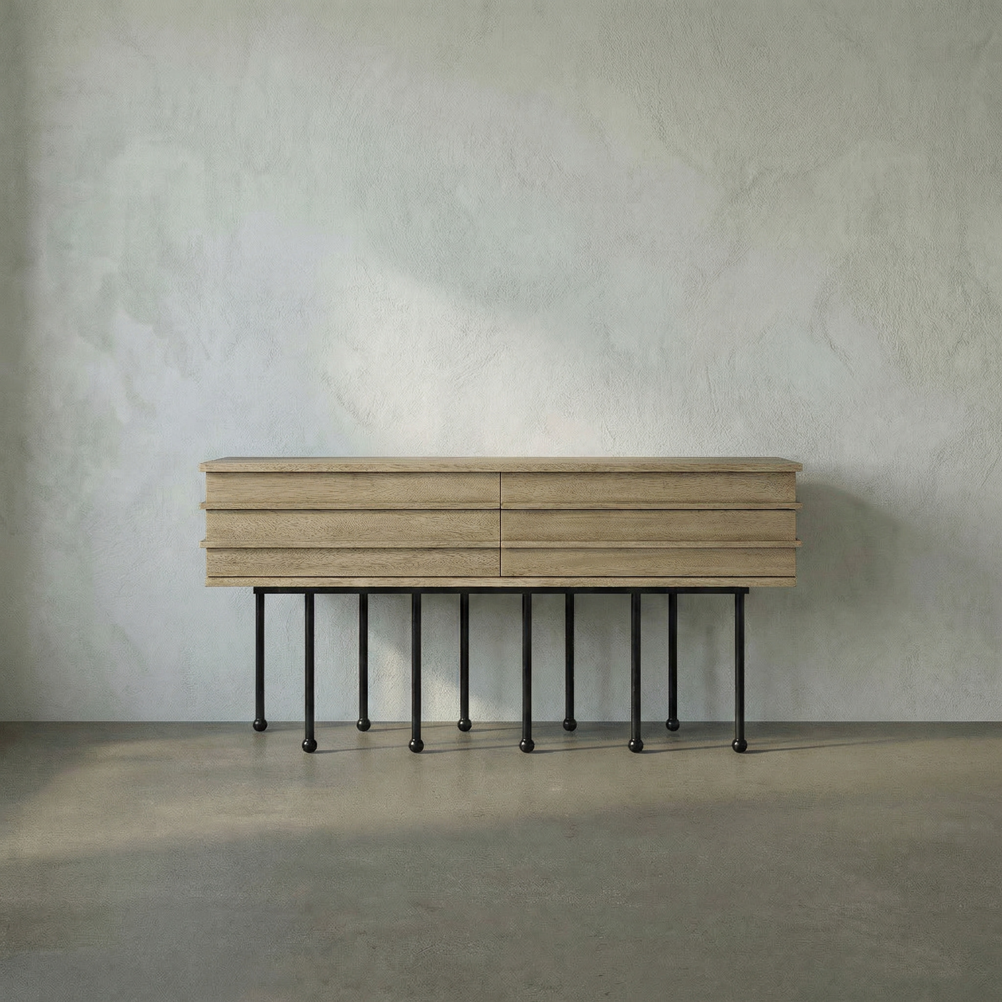 Oliver 60 X 16 inch Washed Walnut Console