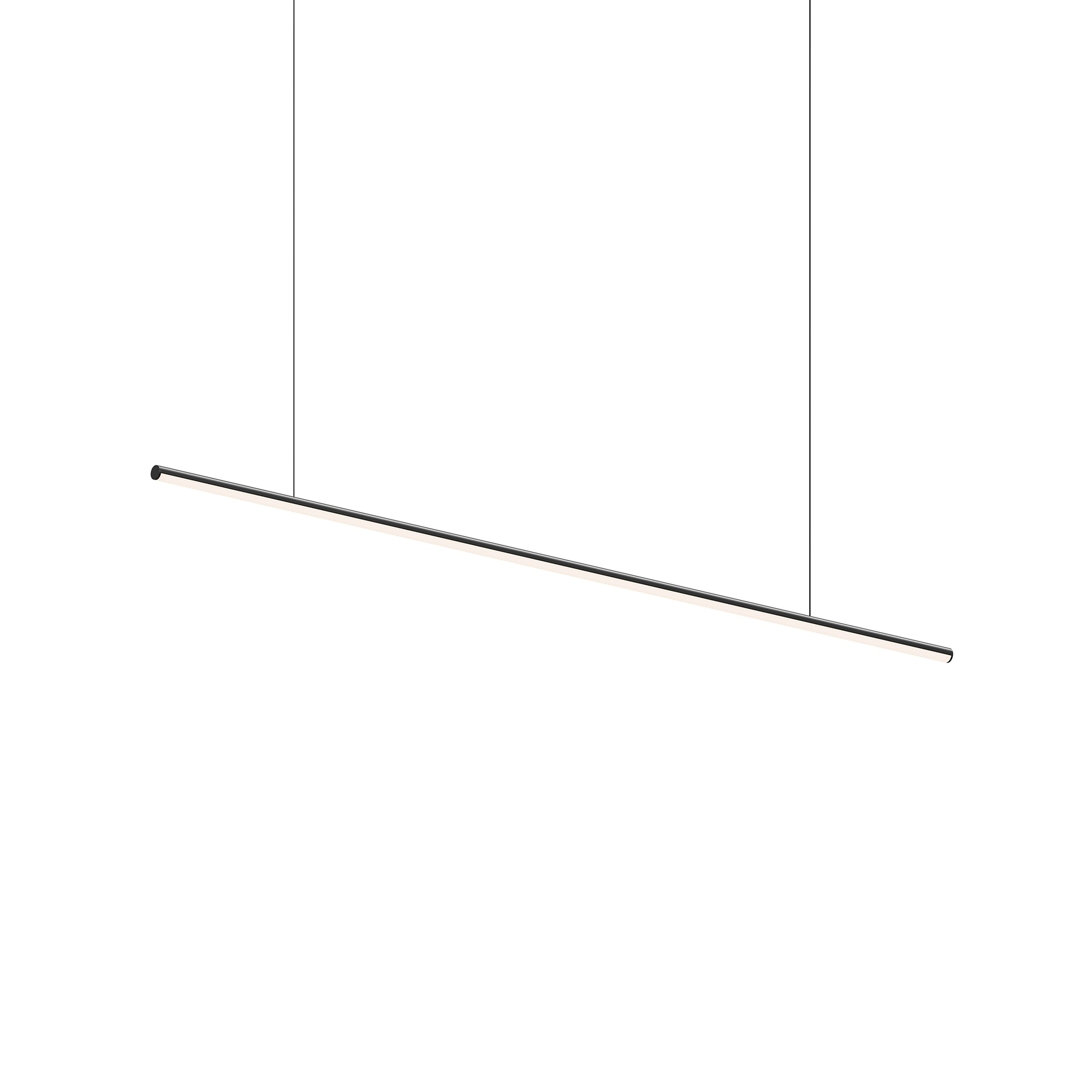 Fino LED 58 inch Satin Black Linear Pendant Ceiling Light in 3000K