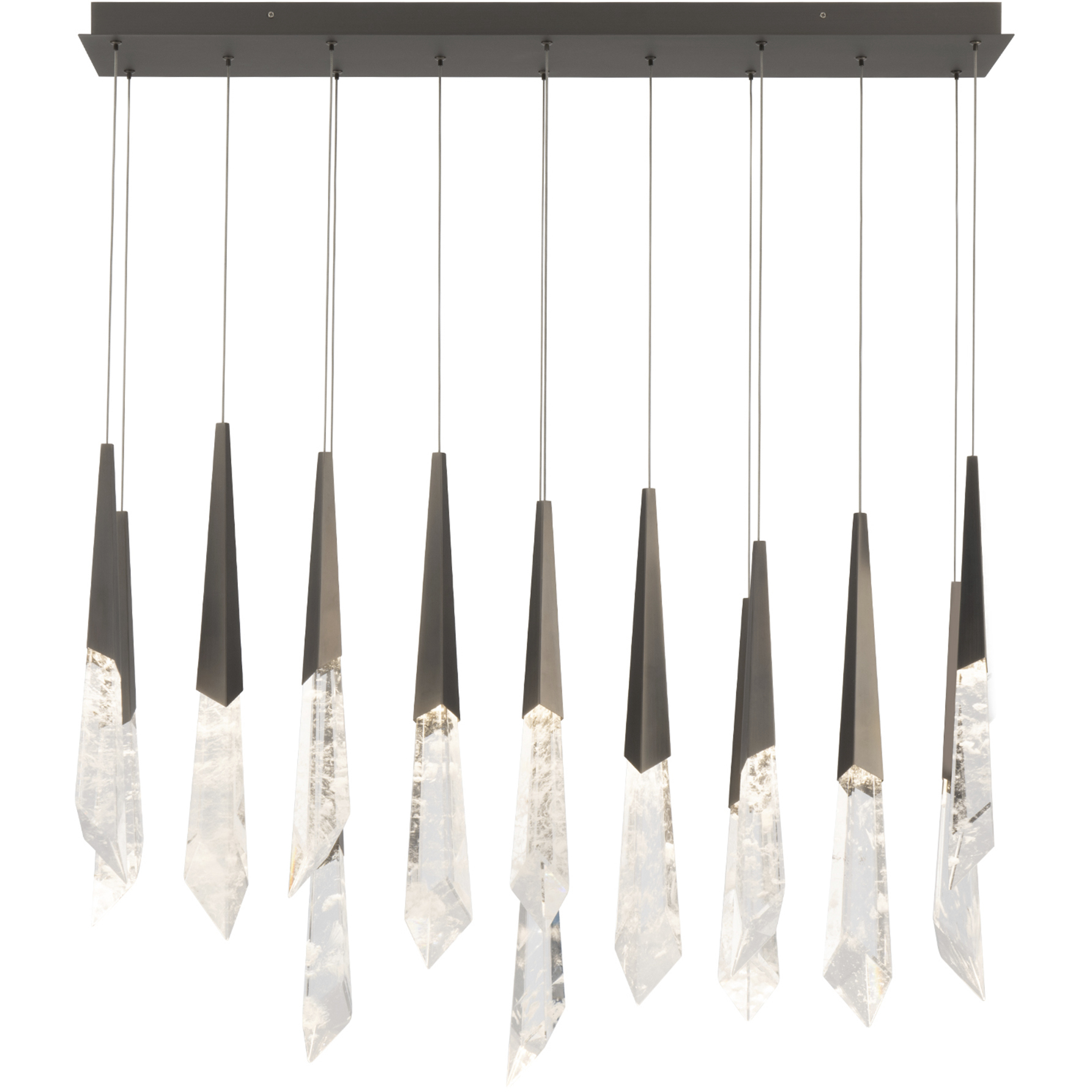 Beyond Solitude LED 9.5 inch Antique Nickel Multi-Light Pendant Ceiling Light, Square Canopy