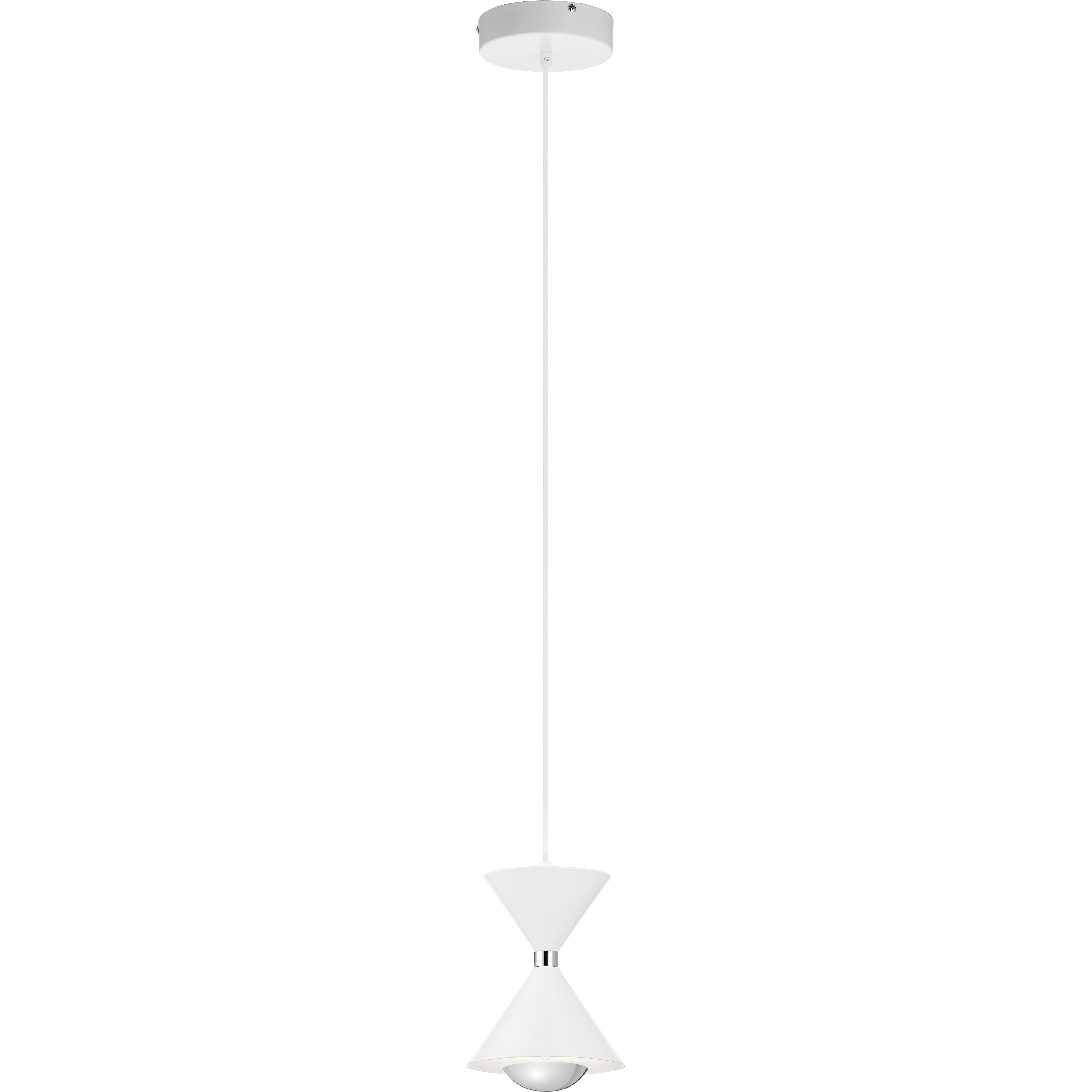 Kordan LED 6.25 inch Matte White Mini Pendant Ceiling Light