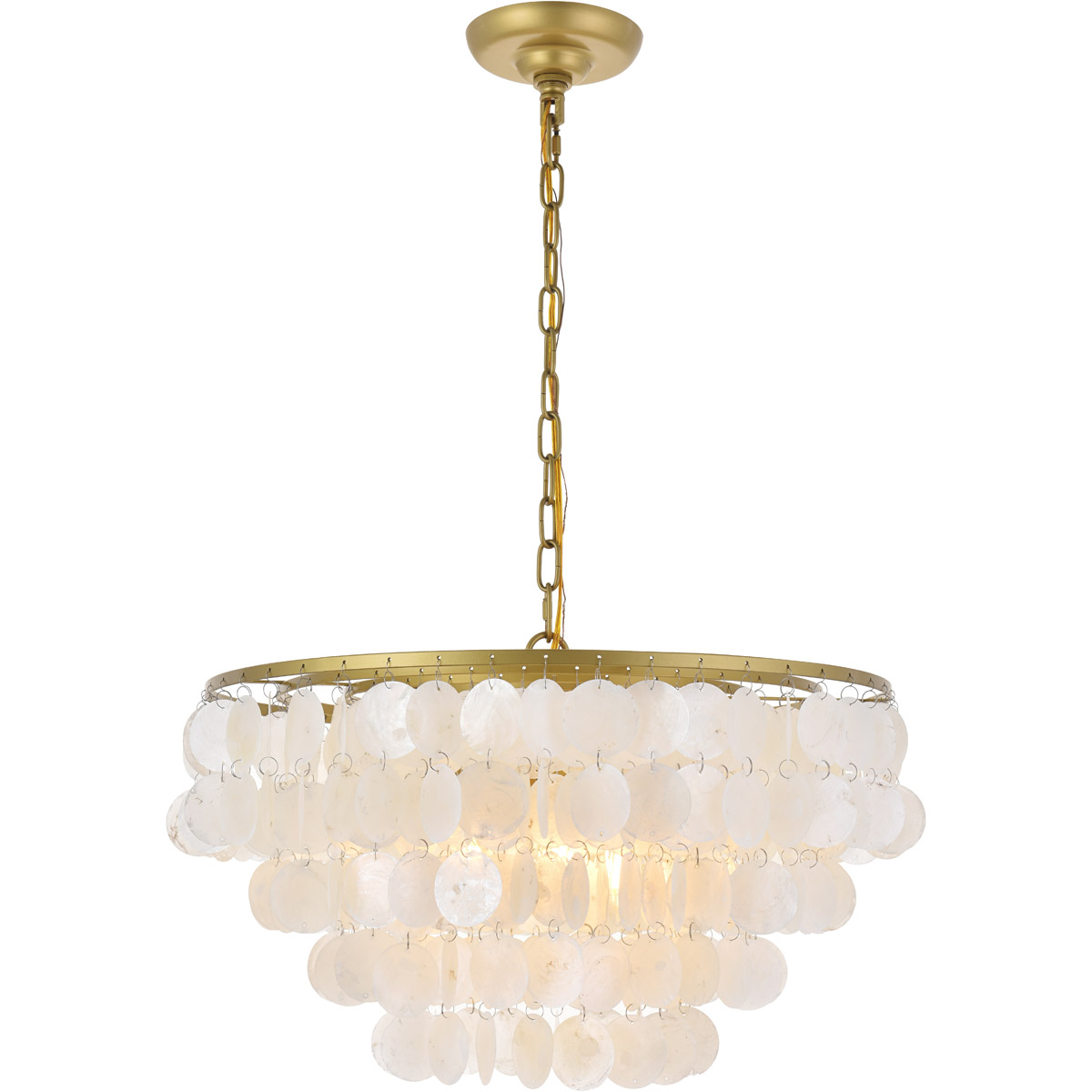 Selene 4 Light 20 inch Brass Pendant Ceiling Light