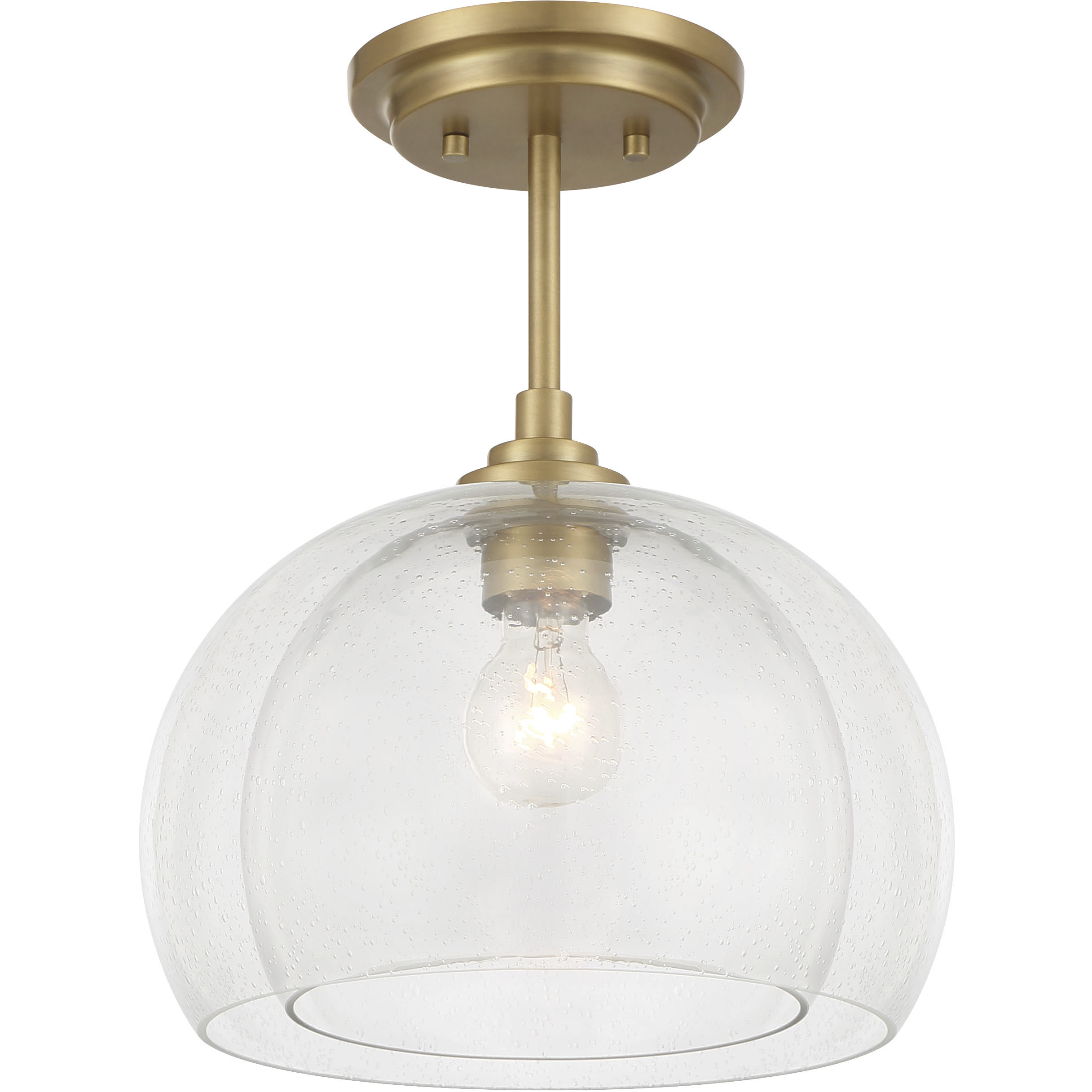 Glint 1 Light 12 inch Legacy Brass Convertible Semi Flush/Pendant Ceiling Light