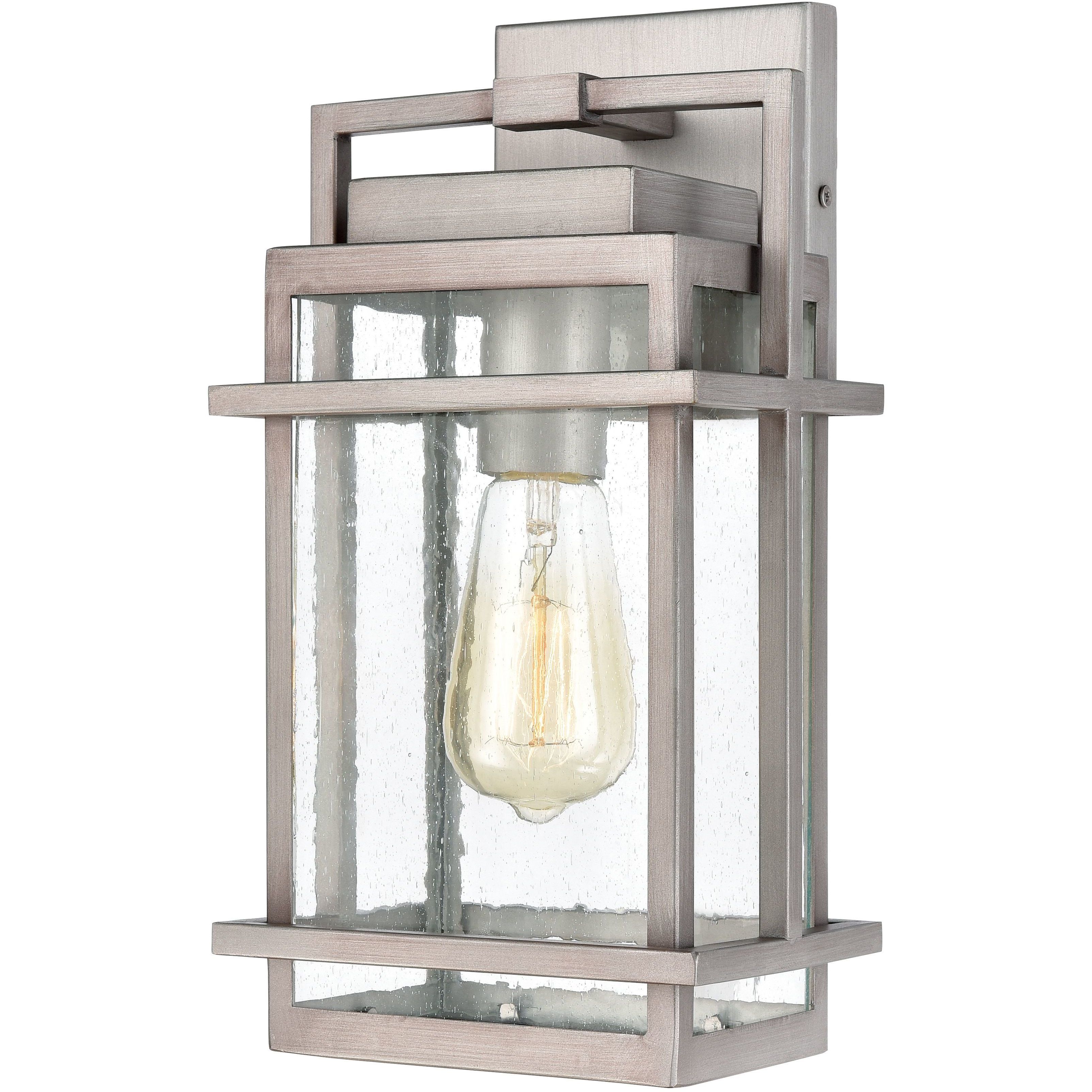 Breckenridge 1 Light 14 inch Weathered Zinc Outdoor Wall Sconce