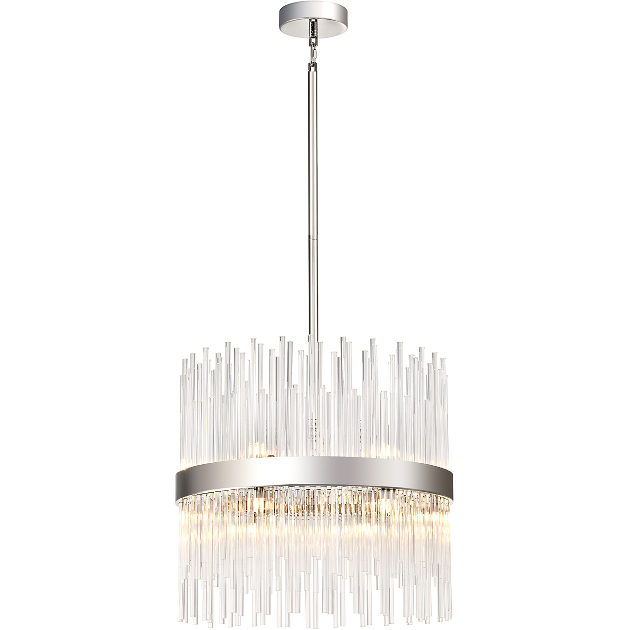 Citadel 12 Light 18 inch Polished Nickel Drum Chandelier Ceiling Light