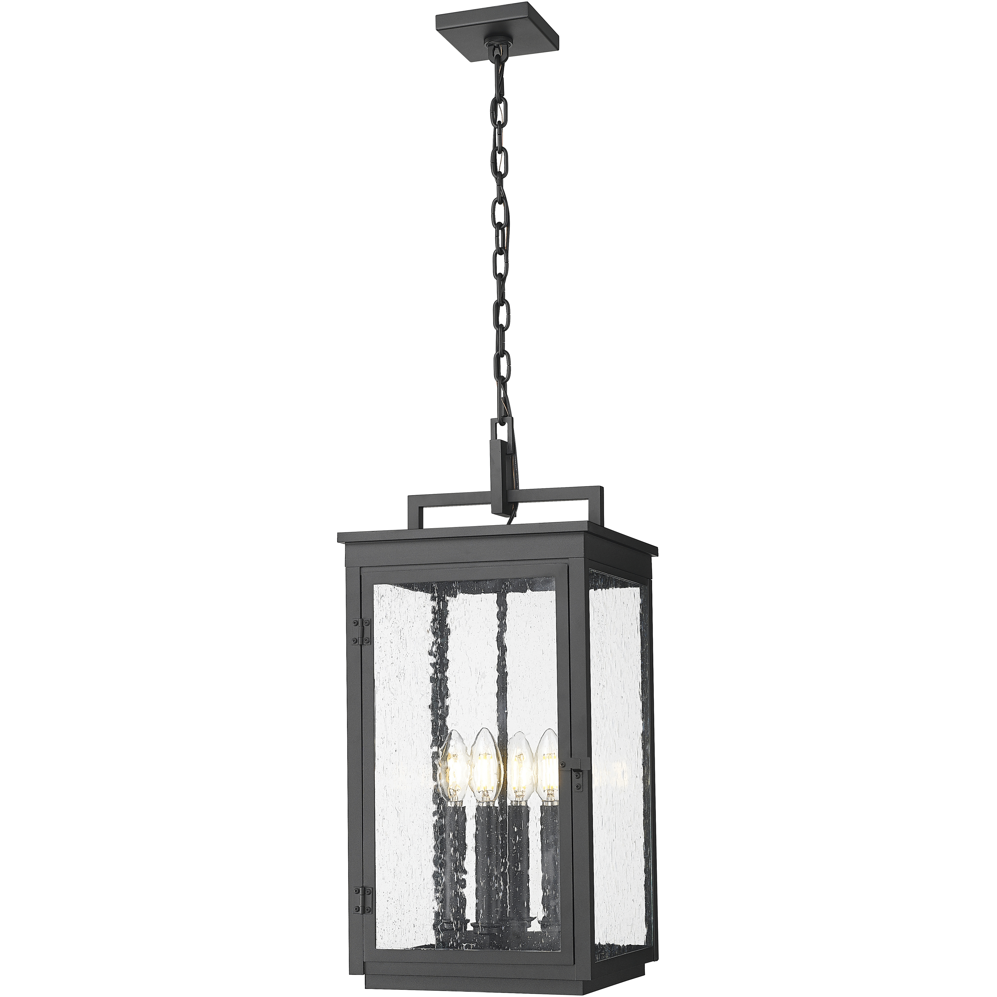 Hartwell 4 Light 10 inch Sand Black Outdoor Chain Mount Ceiling Fixture