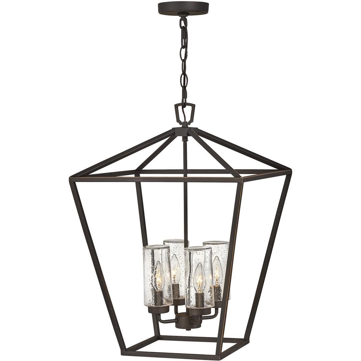 Open Air Alford Place 4 Light 17 inch Oil Rubbed Bronze Outdoor Hanging in Non-LED, Estate Series