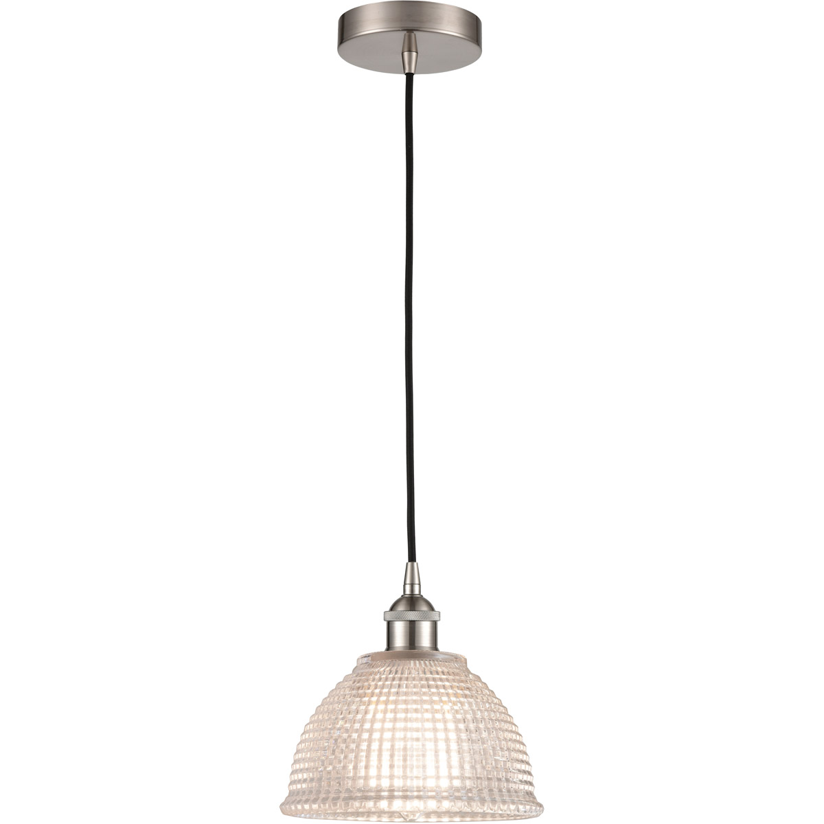 Edison Arietta LED 8 inch Brushed Satin Nickel Mini Pendant Ceiling Light