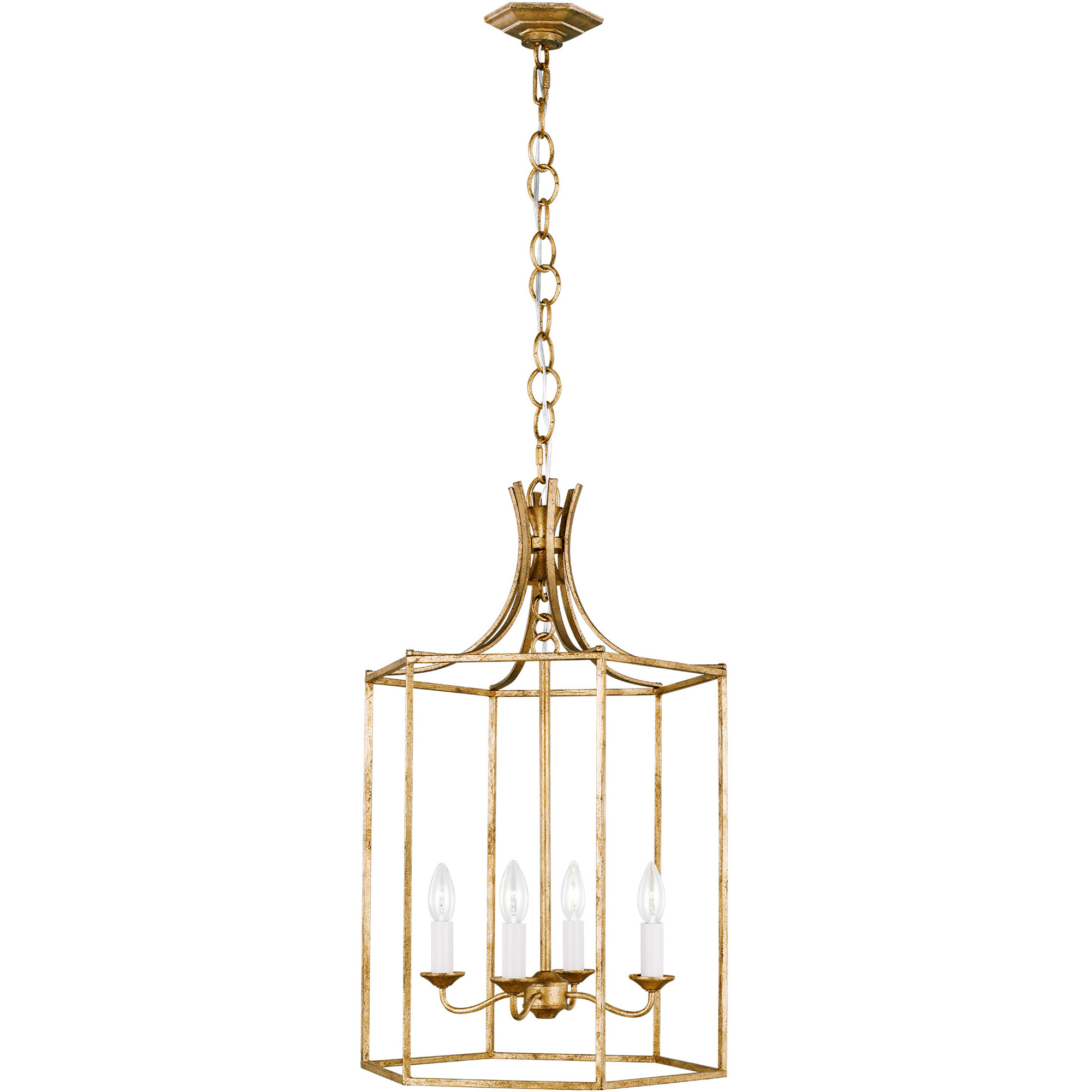 AH by Alexa Hampton Bantry House 4 Light 17 inch Antique Gild Lantern Pendant Ceiling Light