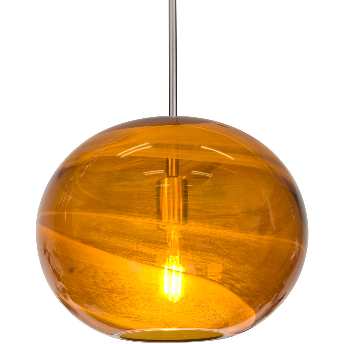 Geno 1 Light Satin Nickel Pendant Ceiling Light