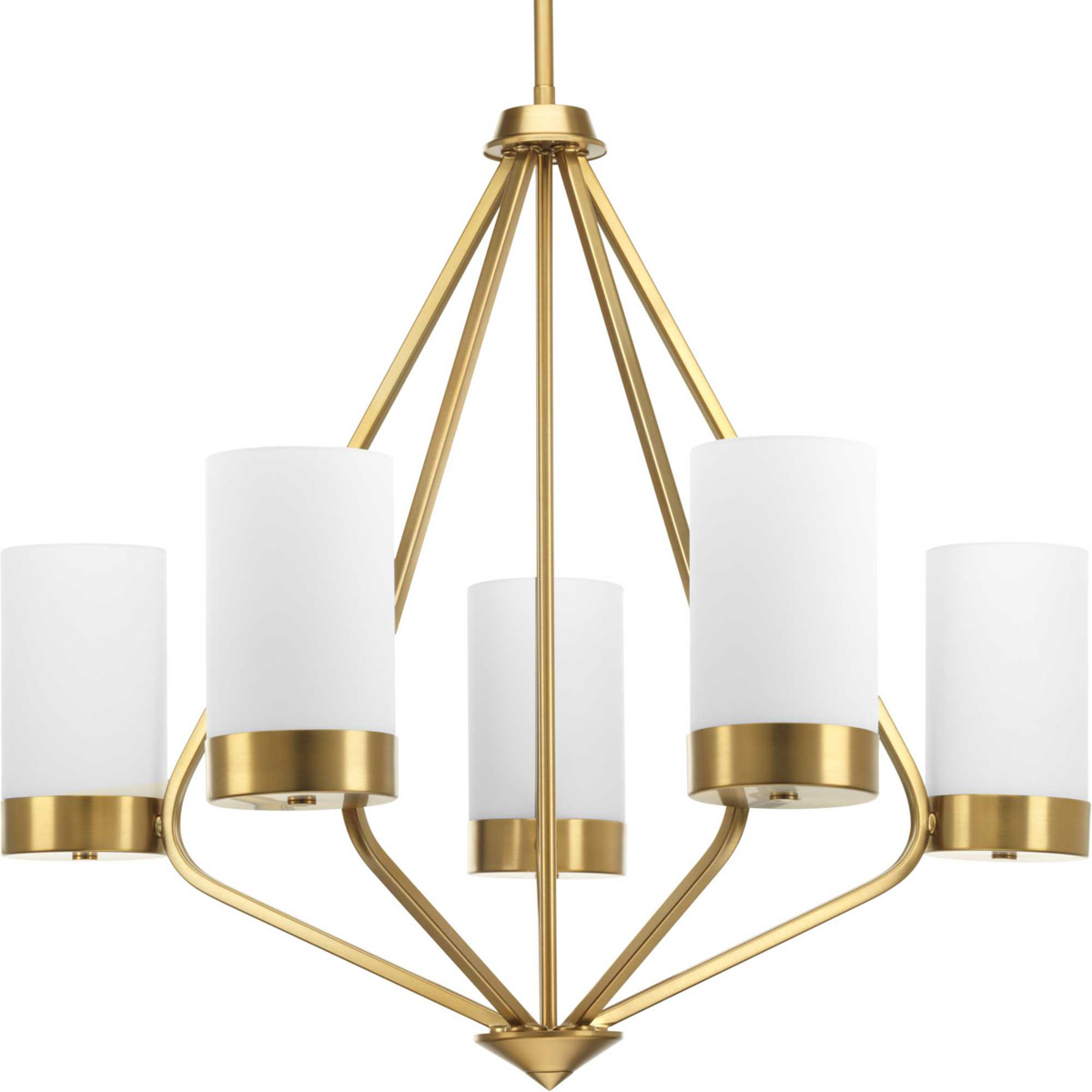 Elevate 5 Light 27.38 inch Brushed Bronze Chandelier Ceiling Light, Design Series
