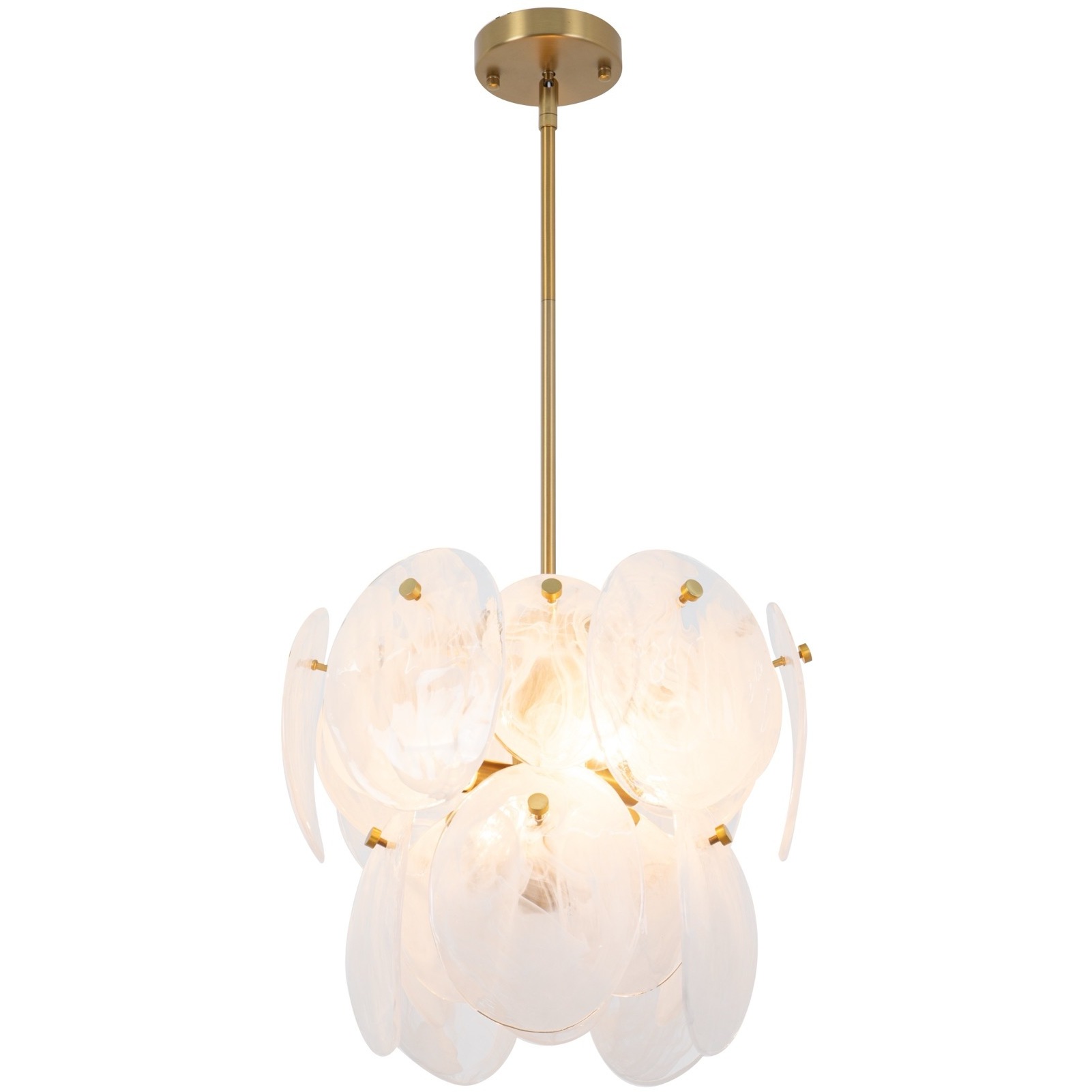 Lily 4 Light 16.25 inch Brushed Brass Chandelier Ceiling Light