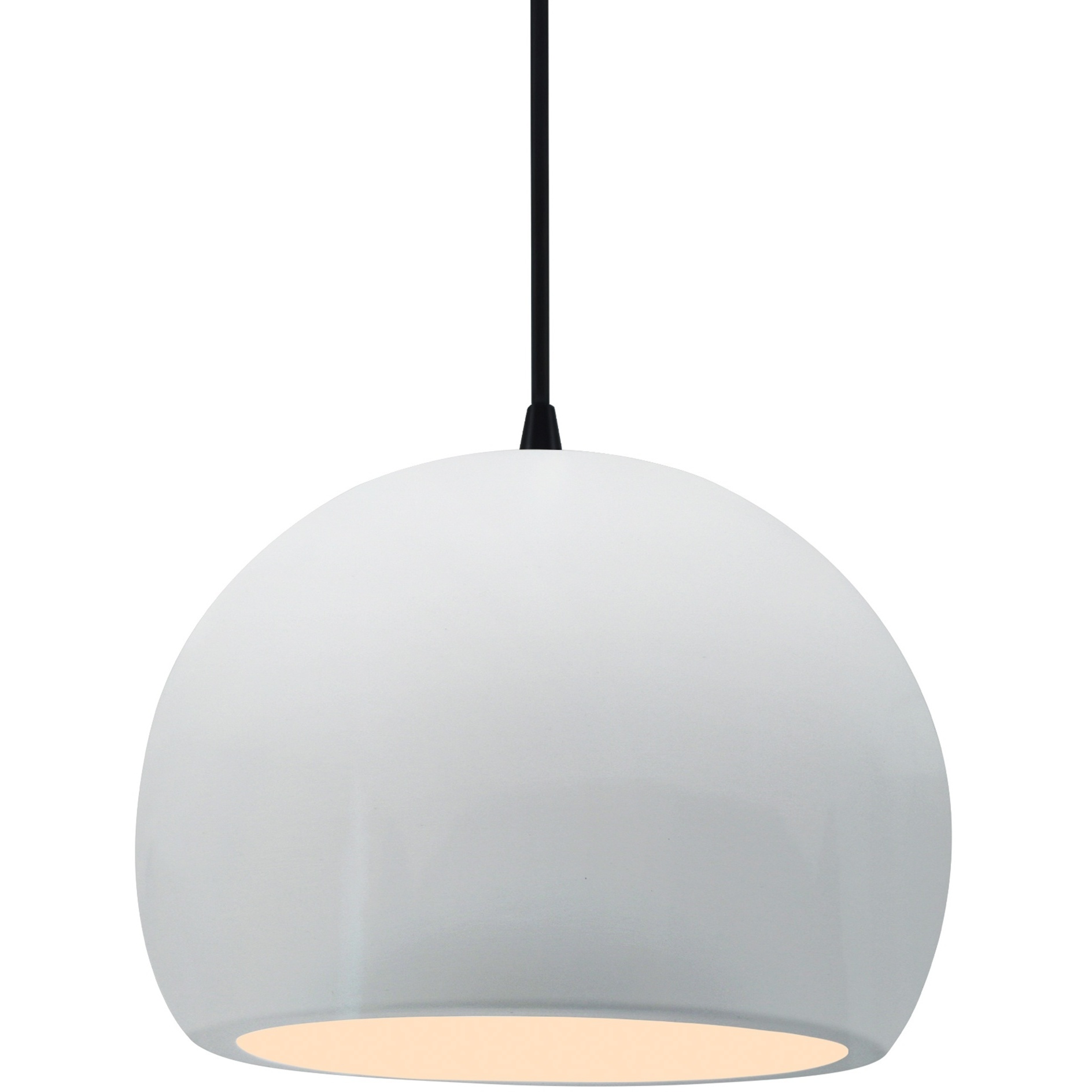 Radiance 1 Light 10 inch Gloss White and Matte Black Pendant Ceiling Light