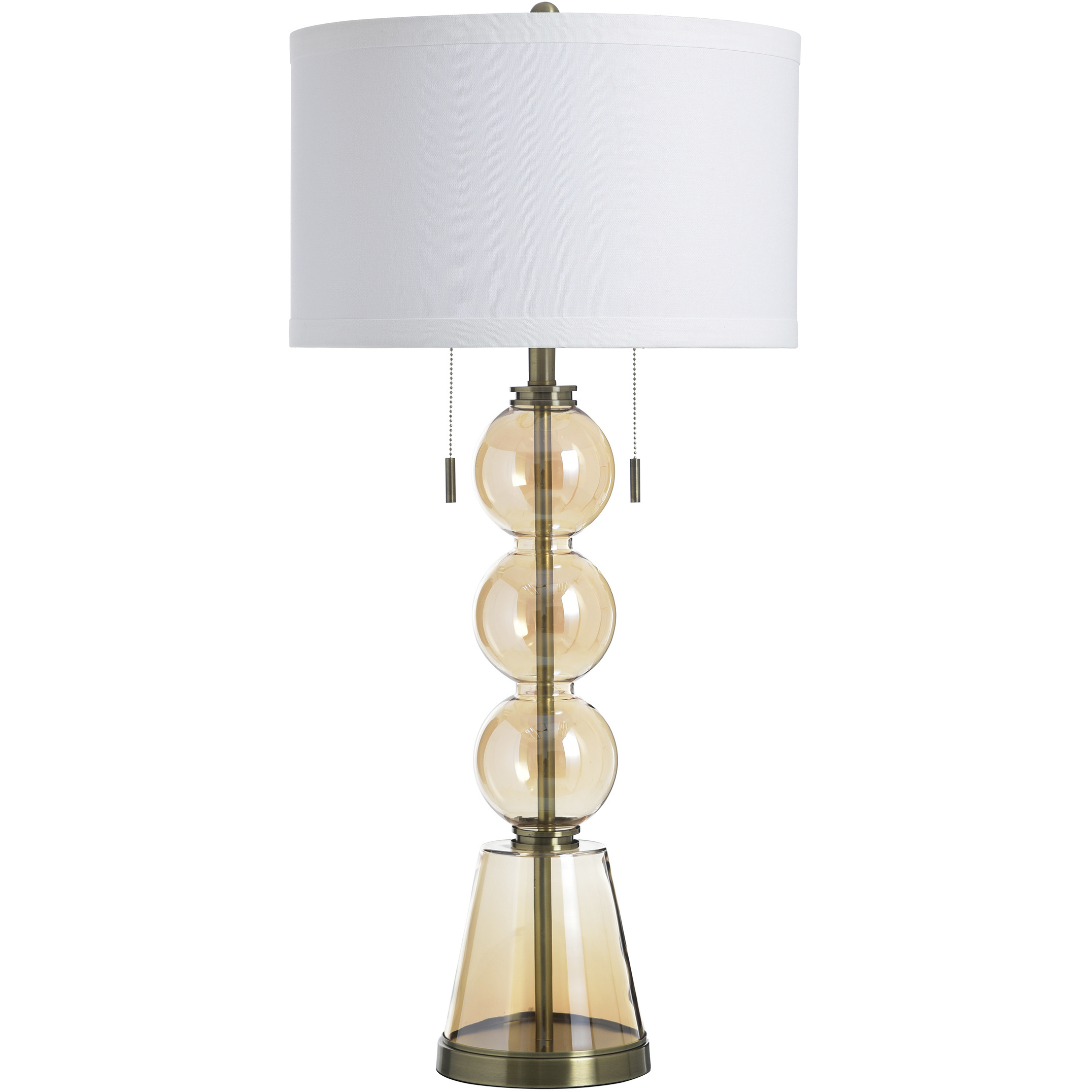 Cameron 37.5 inch 100 watt Cordon Gold and White Table Lamp Portable Light