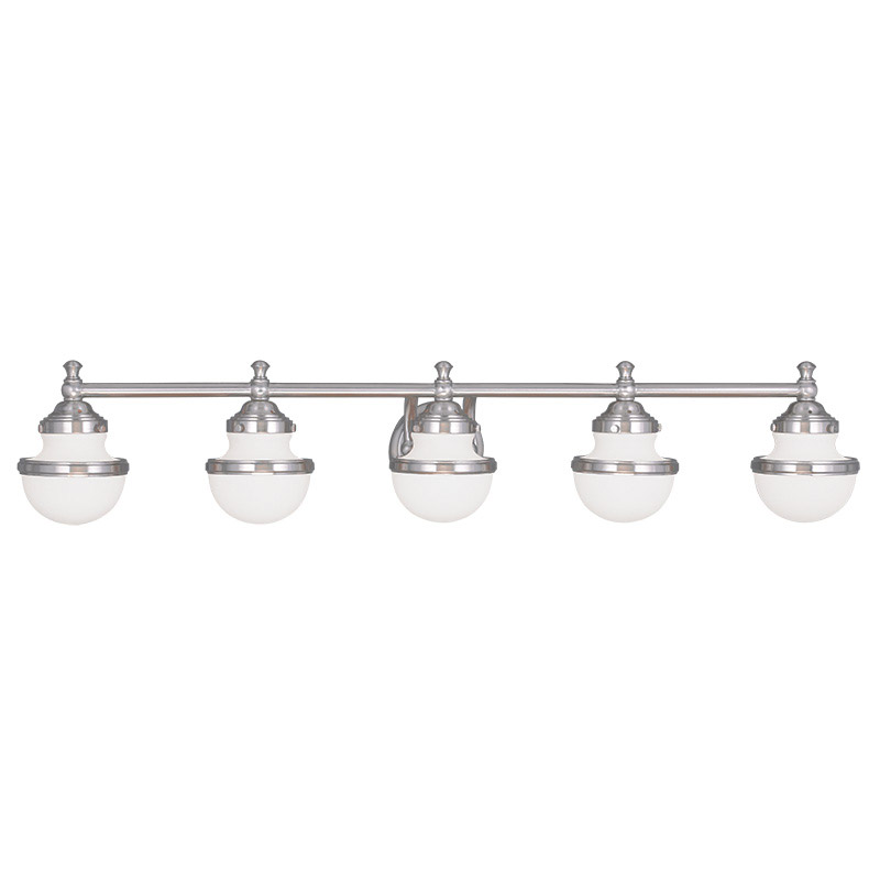 Oldwick 5 Light 42 inch Brushed Nickel Bath Vanity Wall Light