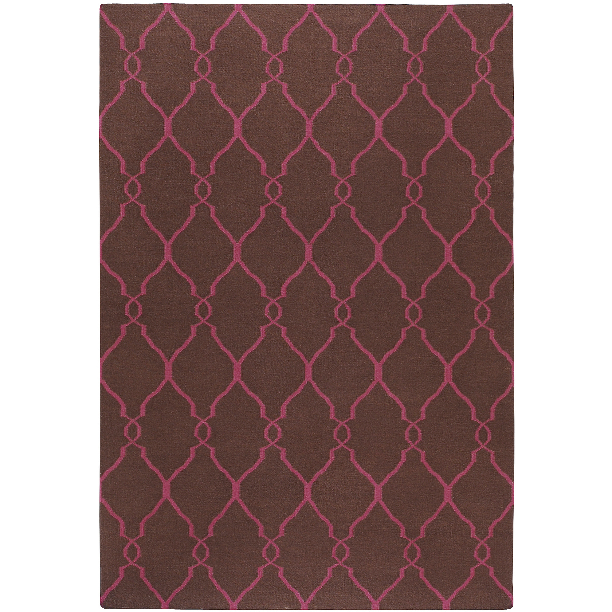 Fallon 96 X 96 inch Dark Brown, Fuchsia Rug