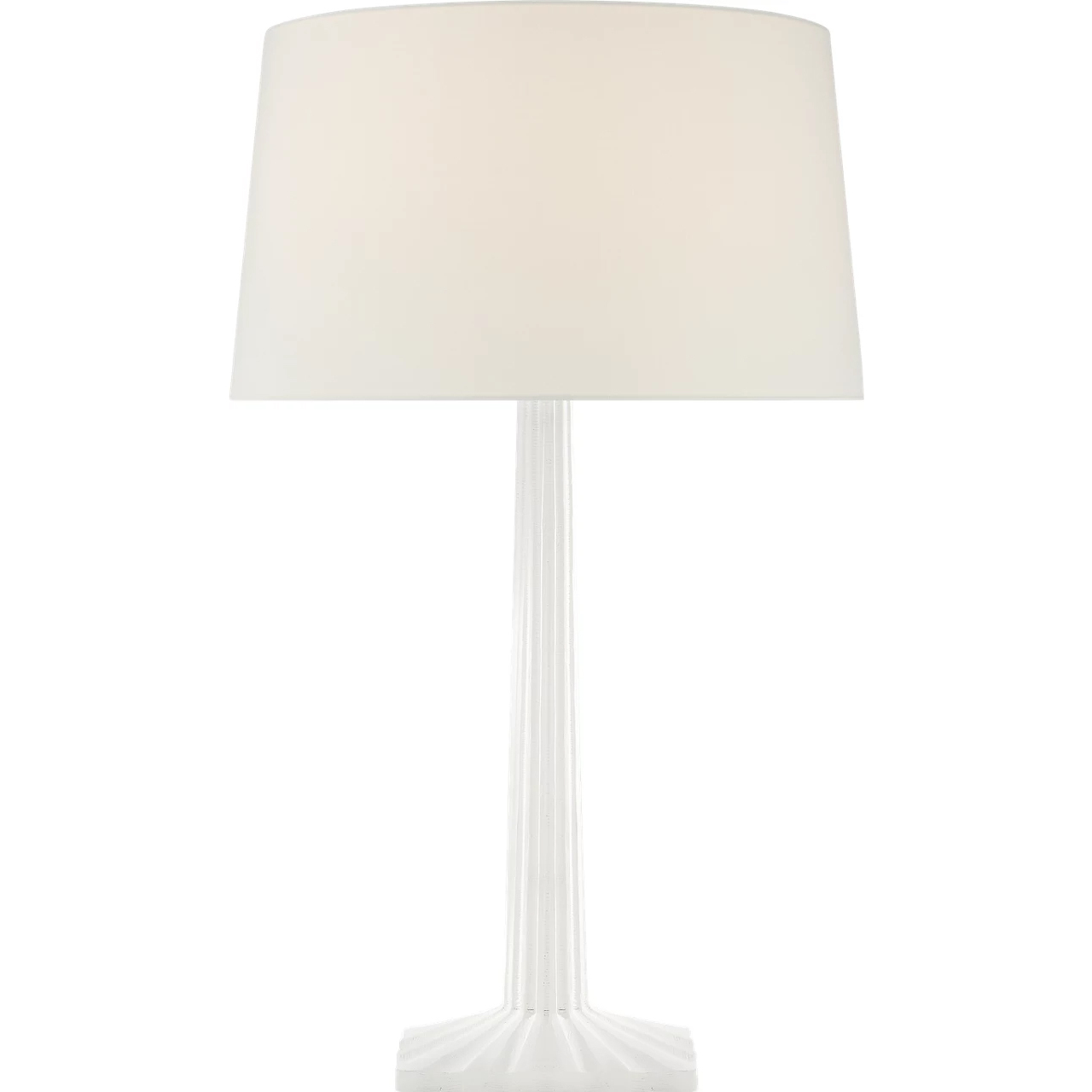 Chapman & Myers Strie 29.75 inch 100 watt Plaster White Table Lamp Portable Light in Linen