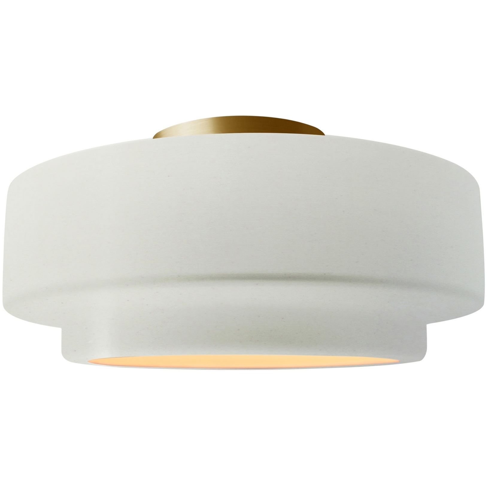 Radiance Collection - Tier LED 12 inch Matte White Semi-Flush Ceiling Light, Form+Finish+Function