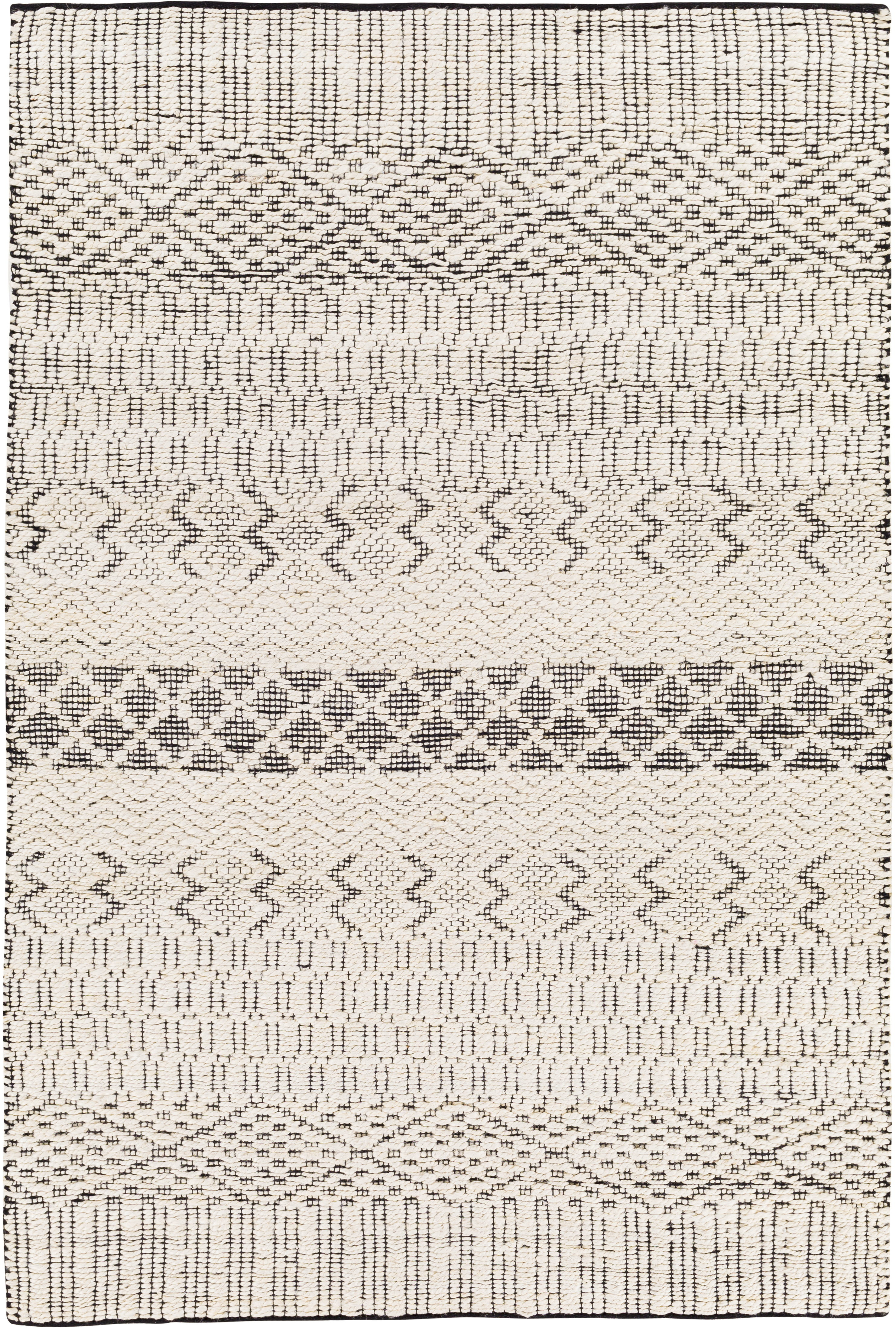 Santa Barbara 90 X 60 inch Cream Rug in 5 x 8, Rectangle