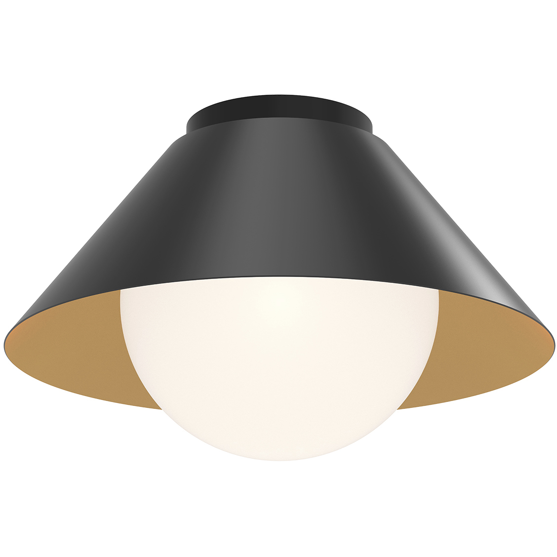 Alora Mood Remy 1 Light 13.5 inch Matte Black Flush Mount Ceiling Light
