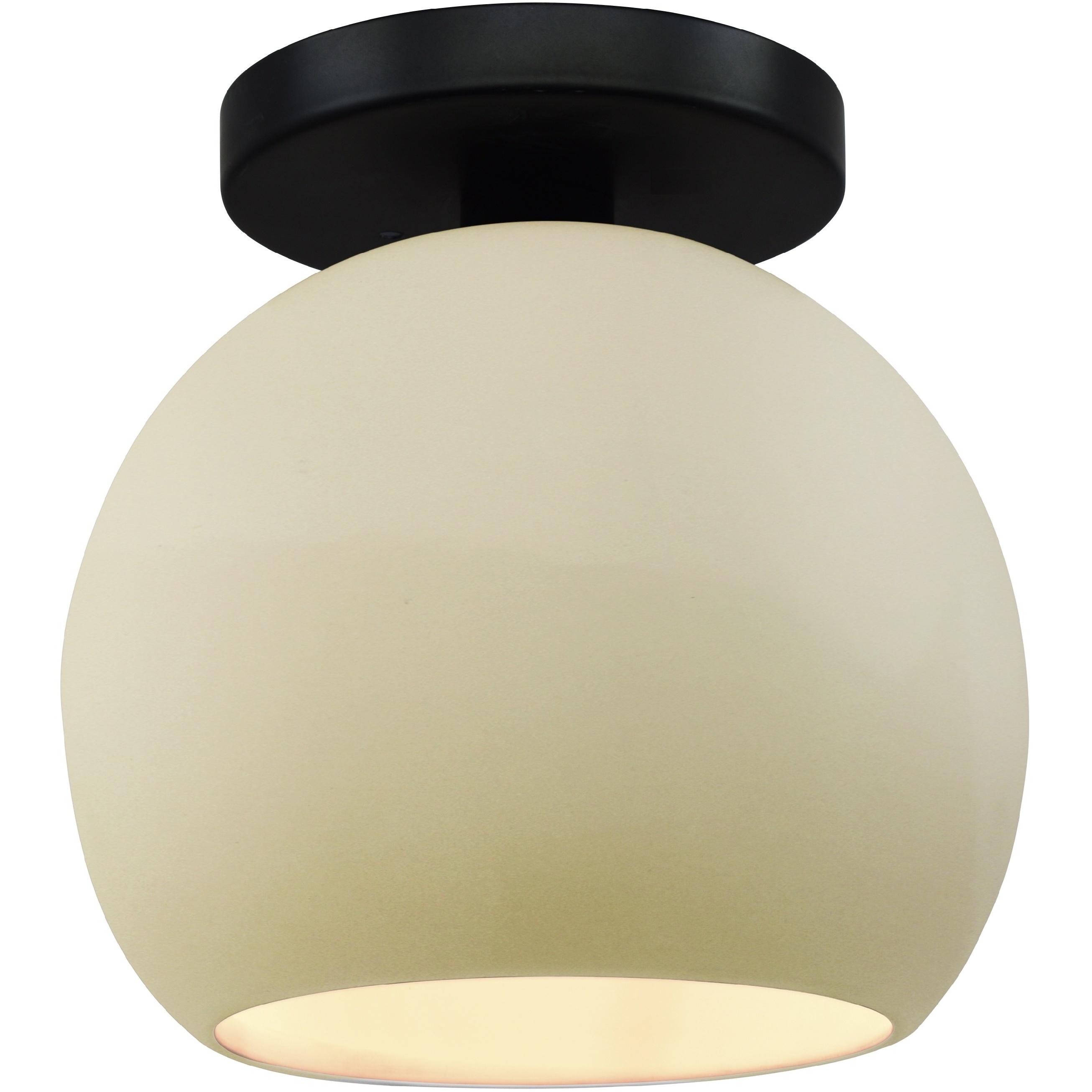 Radiance 1 Light 10 inch Matte Black Semi-Flush Ceiling Light in Incandescent, Vanilla Gloss