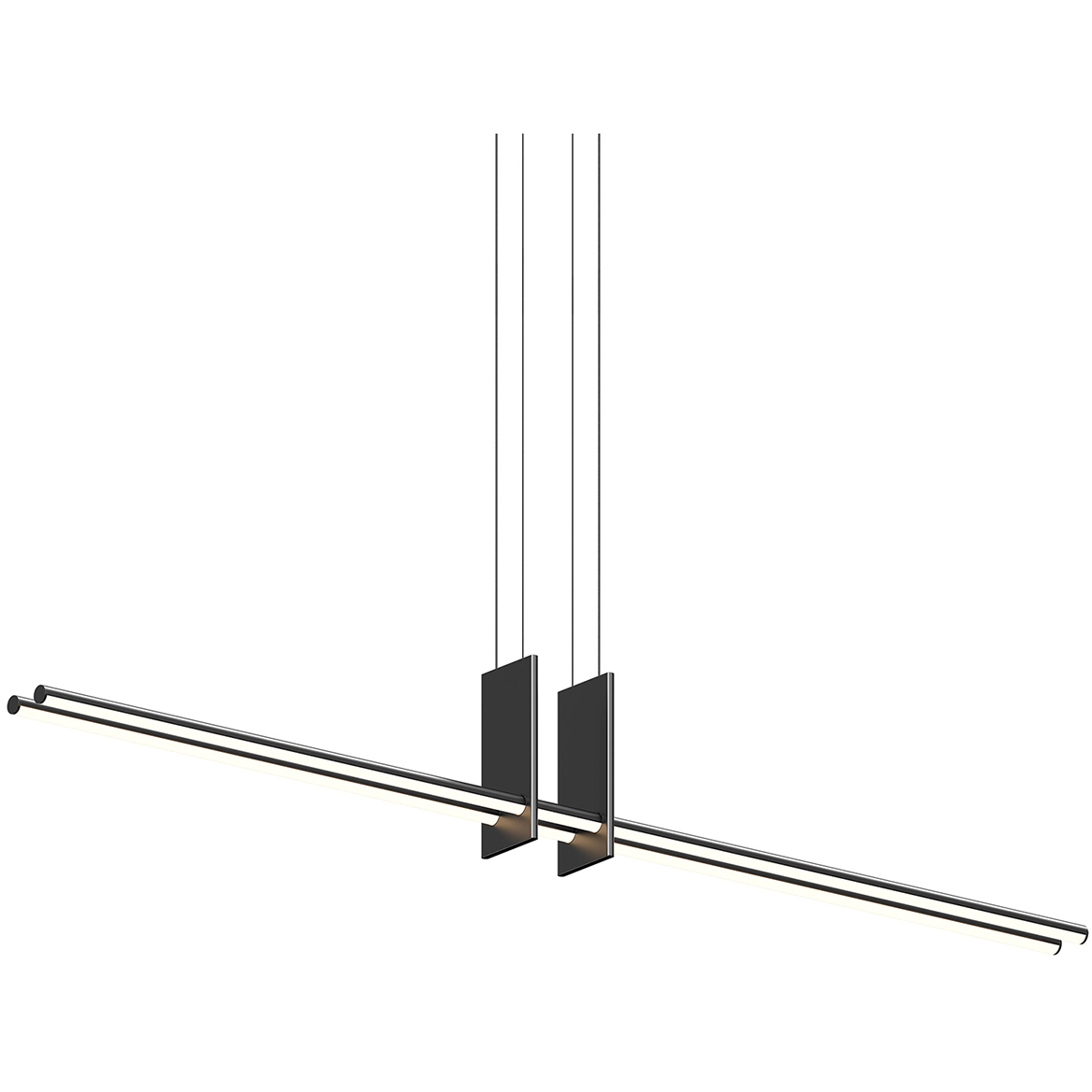 Fino Duo 2 Light 59.25 inch Satin Black Pendant Ceiling Light