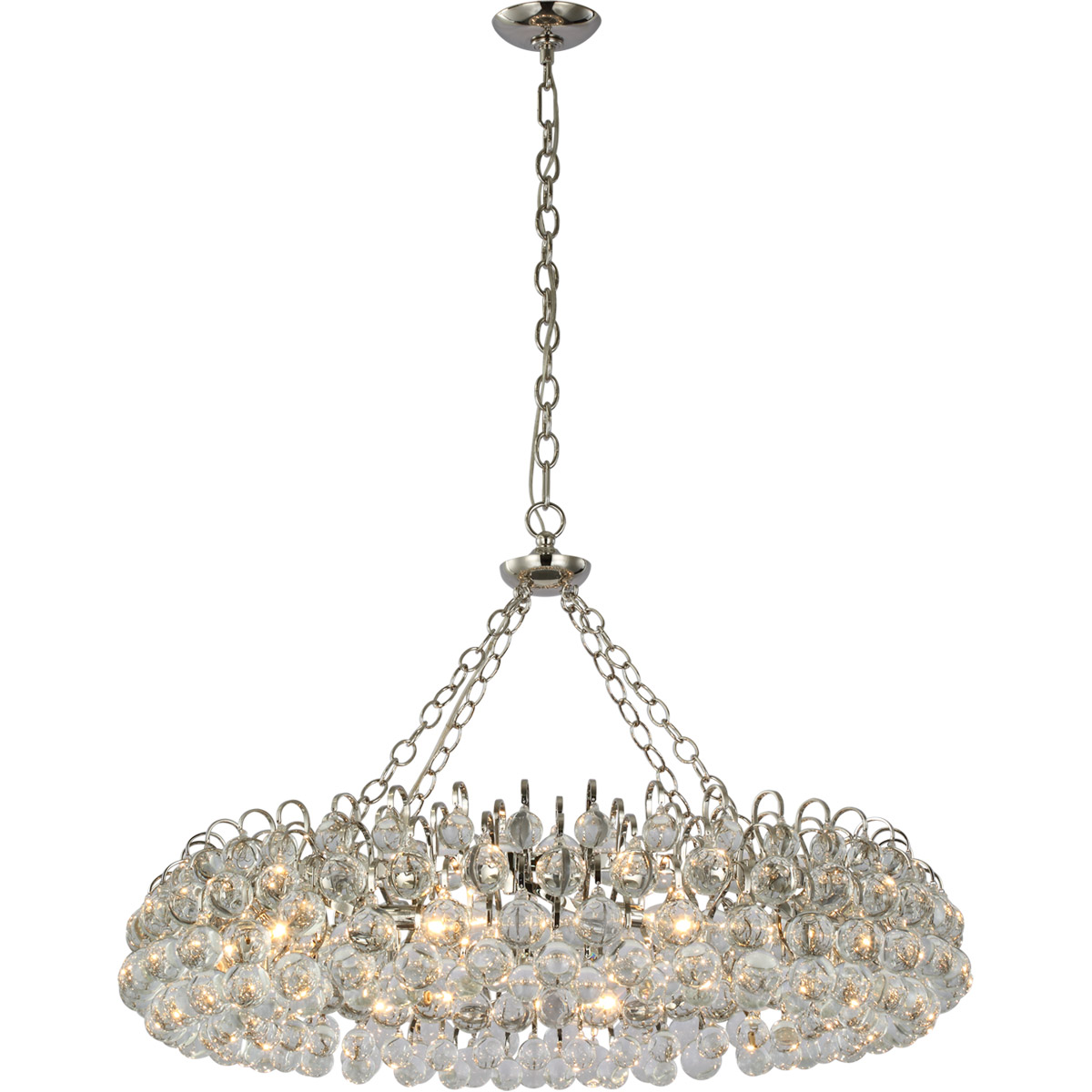 AERIN Bellvale LED 36.5 inch Polished Nickel Ring Chandelier Ceiling Light, Large