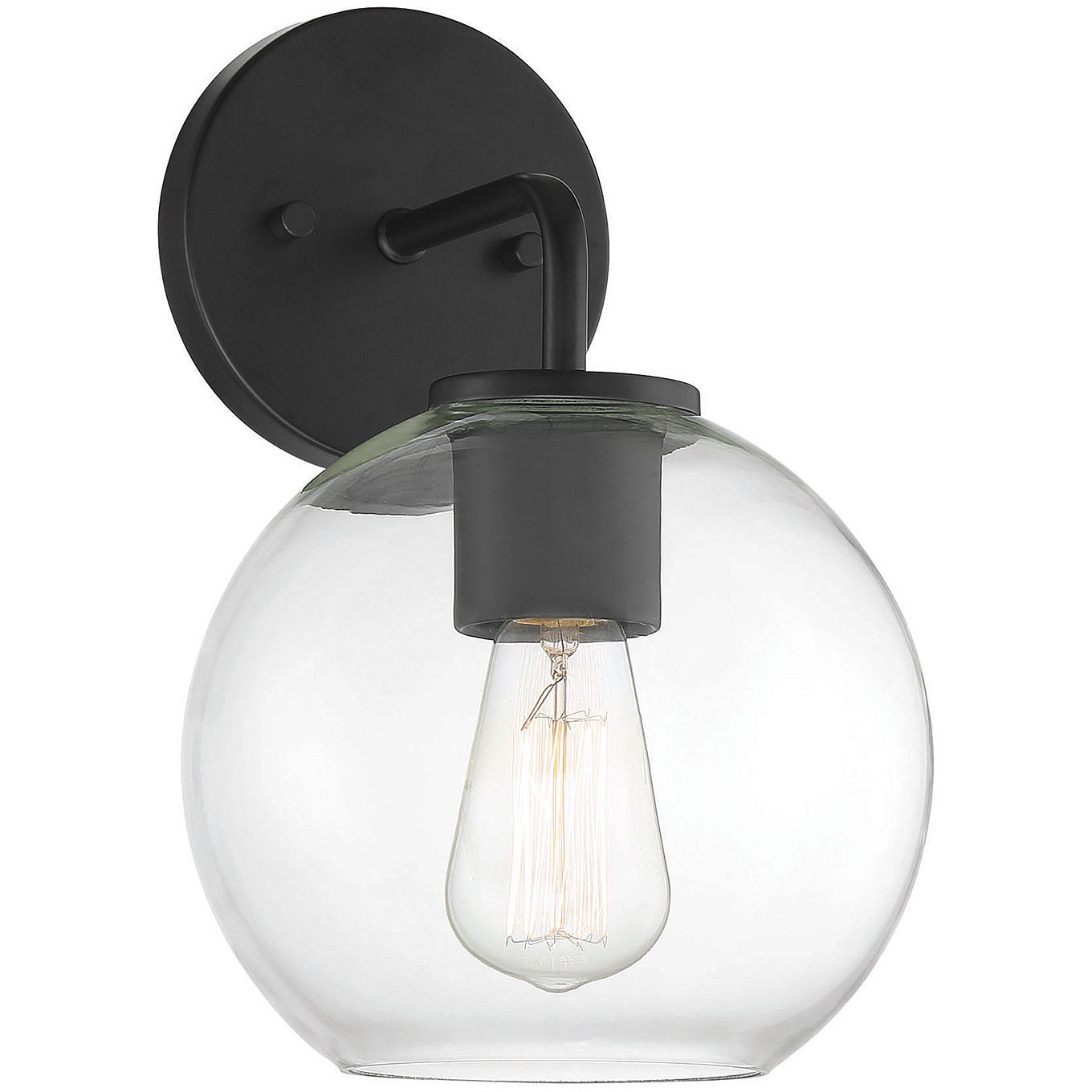 Farmhouse Outdoor Wall Lantern in Black