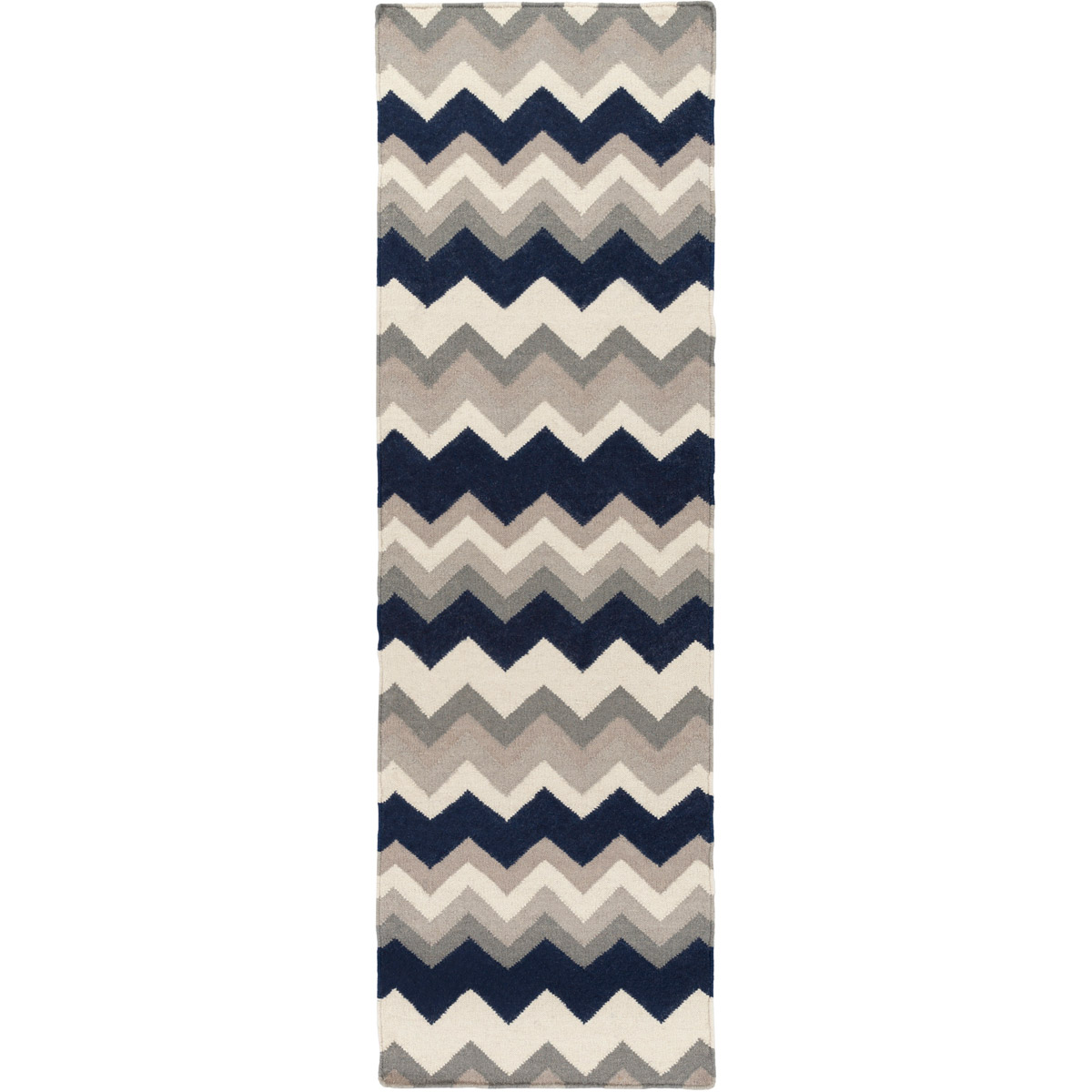 Frontier 96 X 30 inch Navy, Taupe, Charcoal, Ivory Rug