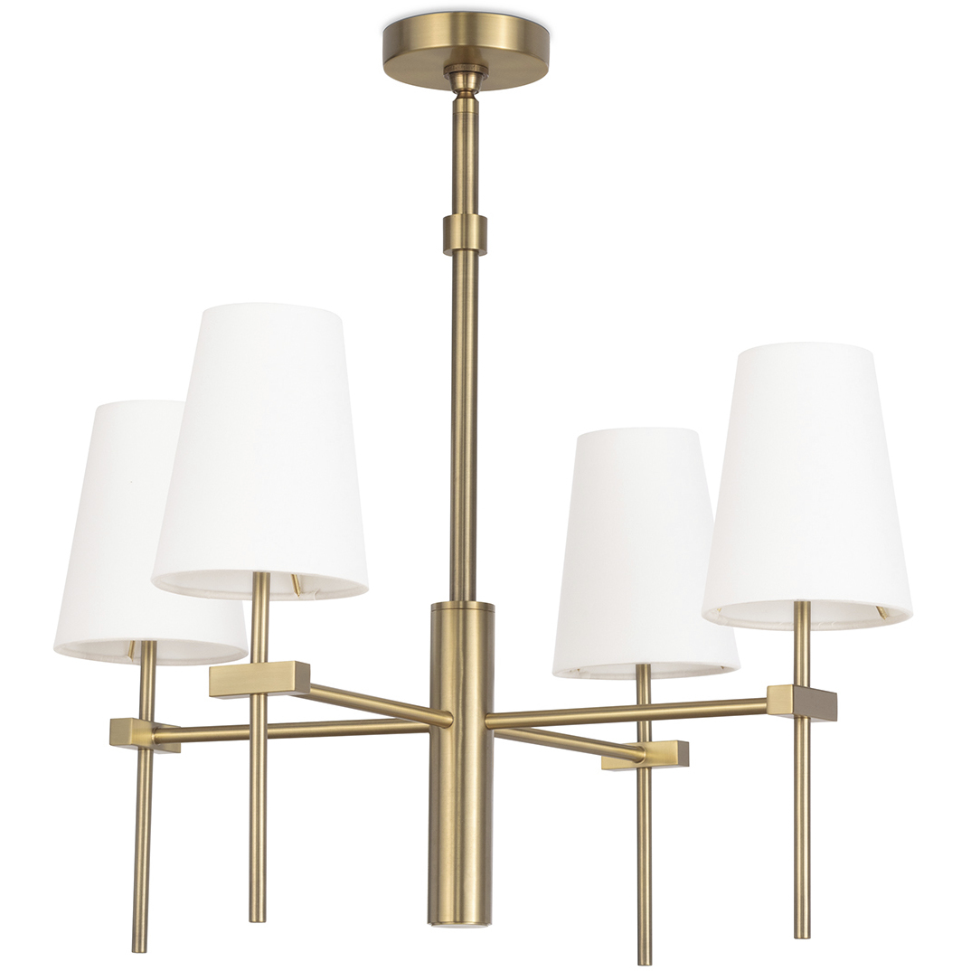 Toni 4 Light 26 inch Natural Brass Chandelier Ceiling Light, Small