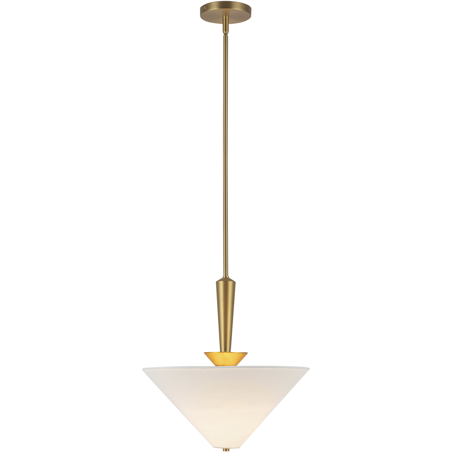 Alora Mood Bridgette 1 Light 16.38 inch Brushed Gold and White Linen Pendant Ceiling Light in Linen Shade