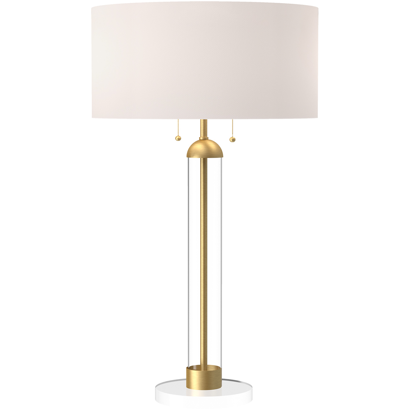 Alora Mood Sasha 31 inch 60 watt Brushed Gold and White Linen Table Lamp Portable Light