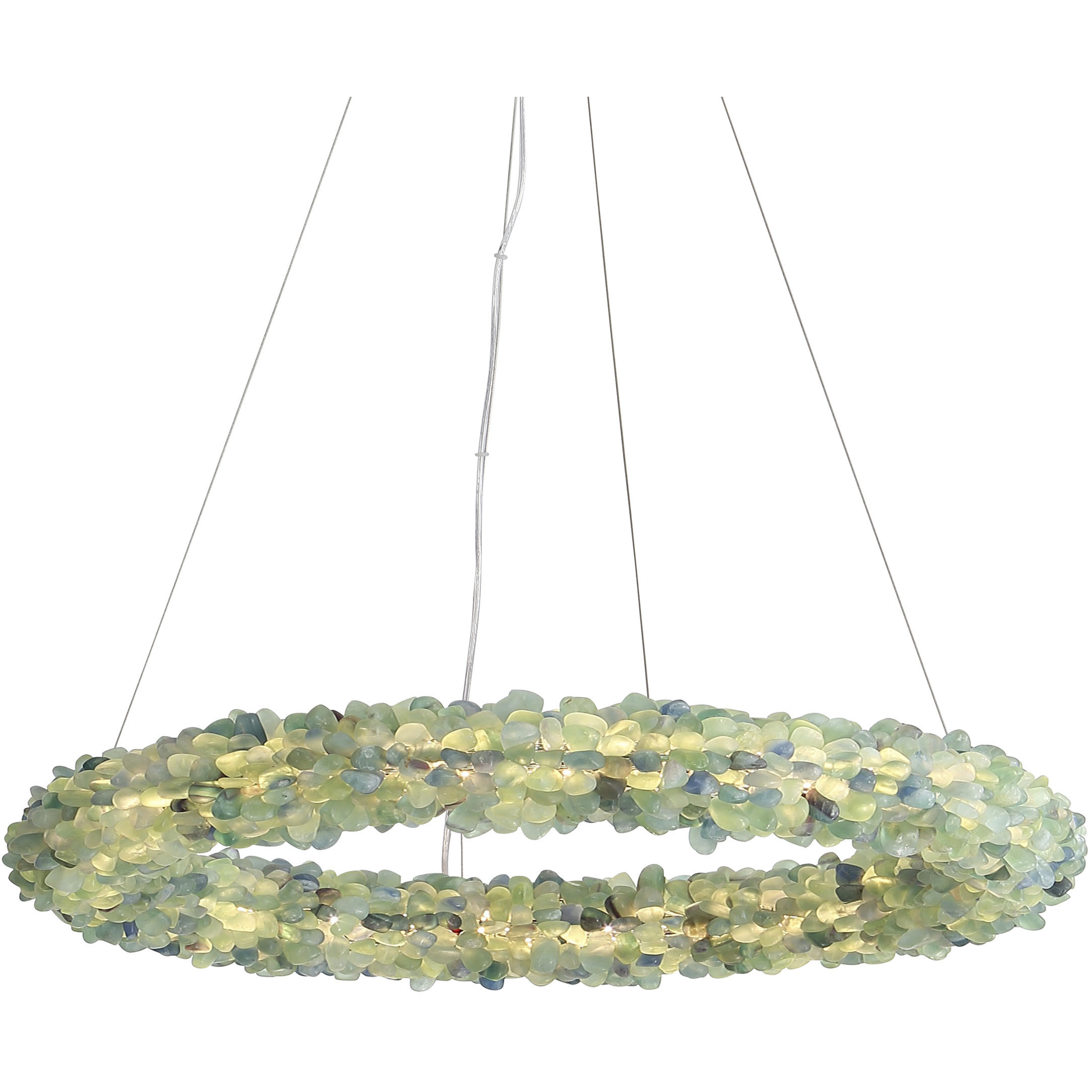Ziva Corallo LED 29.5 inch Turquoise Chandelier Ceiling Light