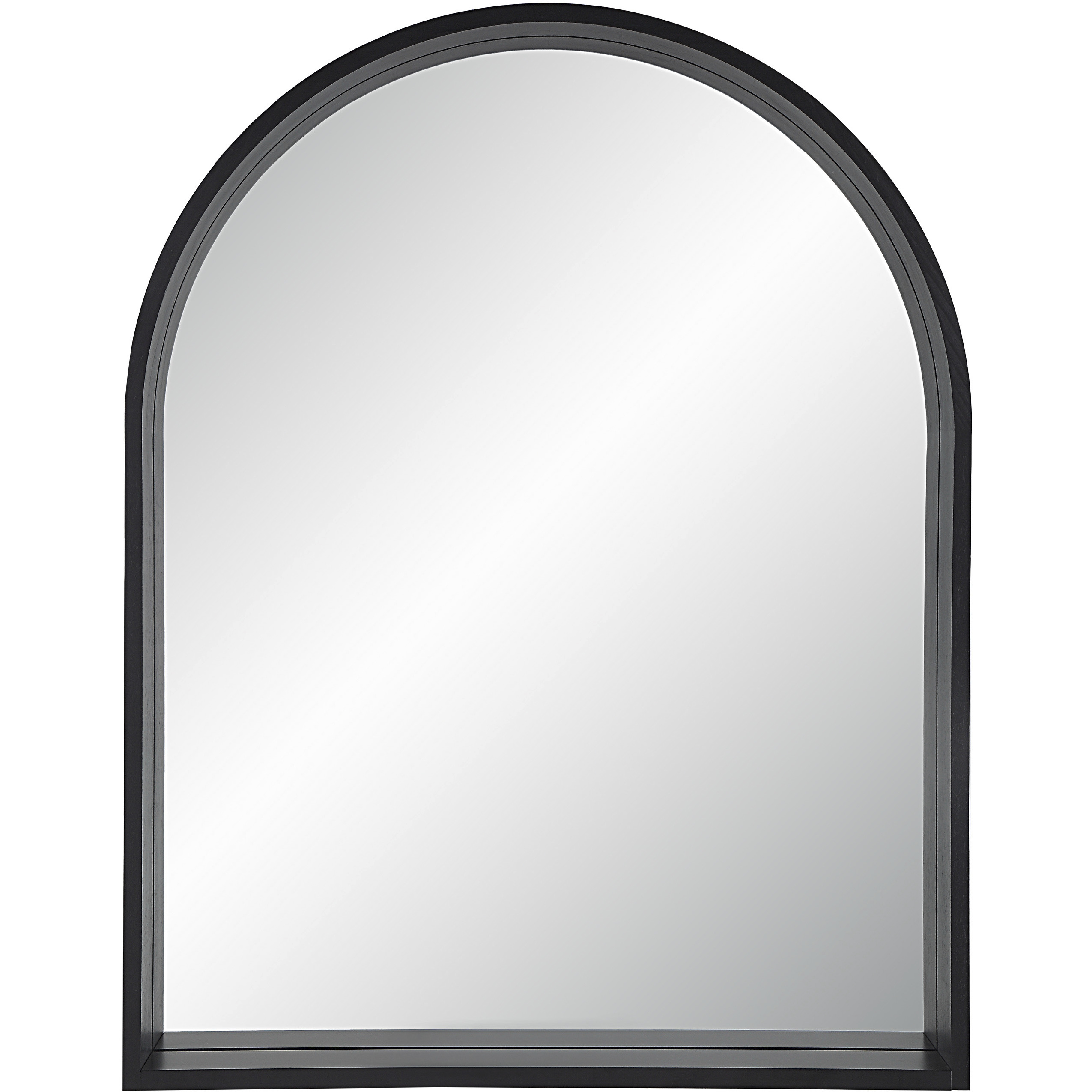 Cove 46 X 36 inch Matte Black Wall Mirror