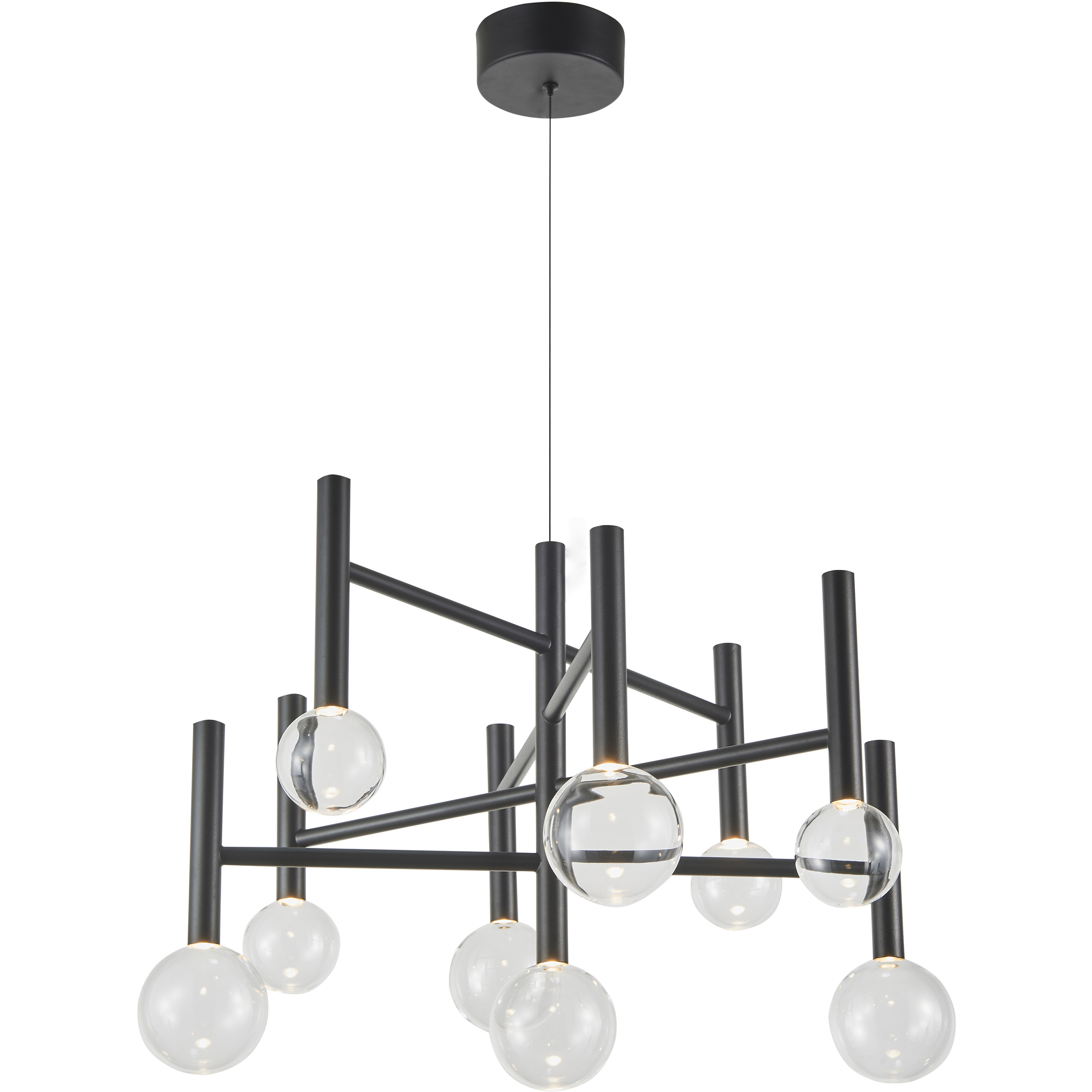 Terra LED 25.5 inch Black Chandelier Ceiling Light