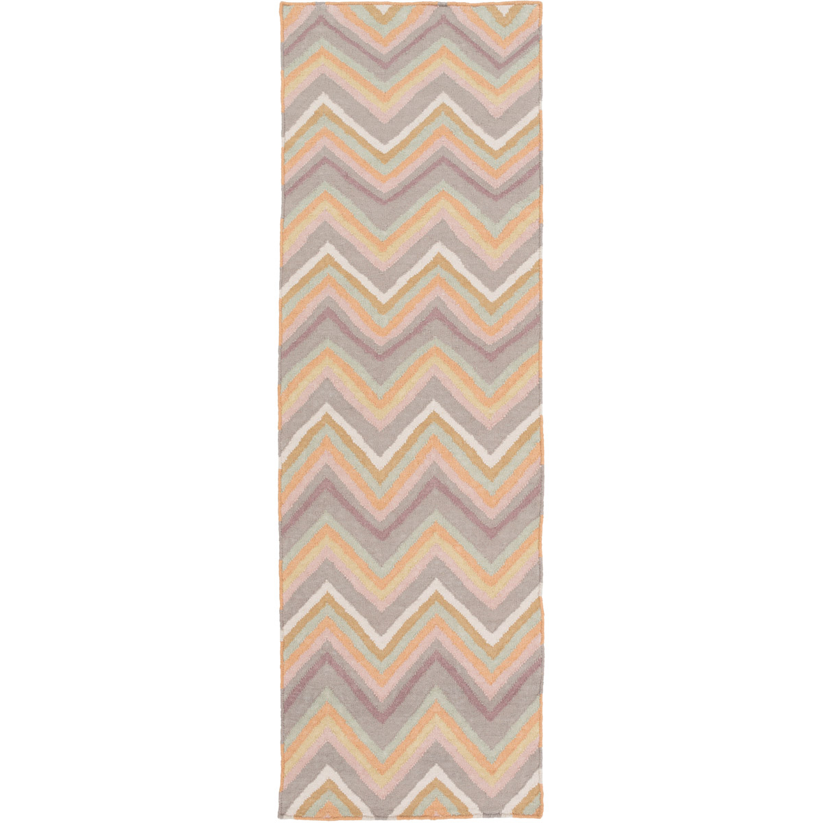 Frontier 66 X 42 inch Rose, Camel, Medium Gray, Seafoam, Taupe, Mauve Rug